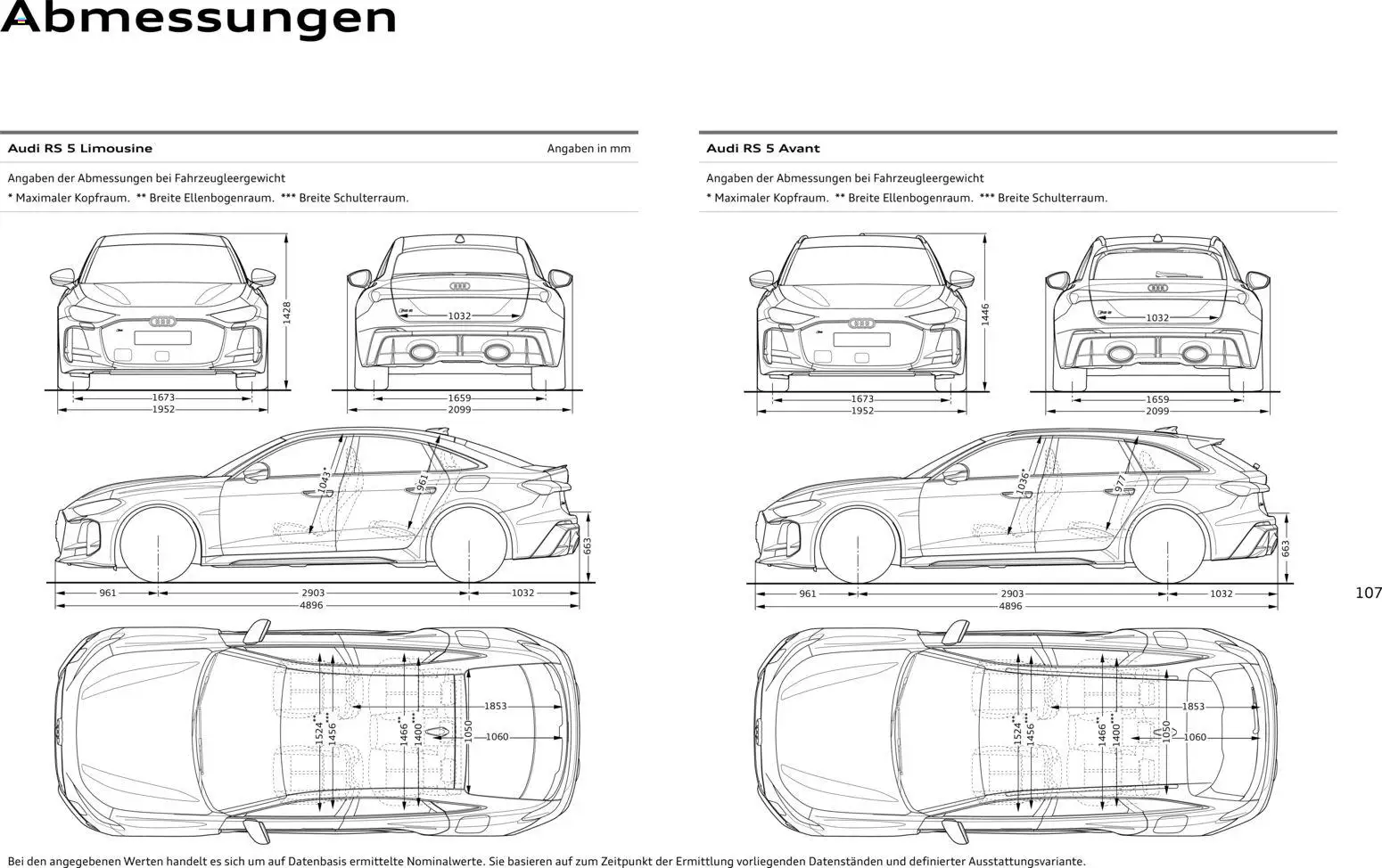Audi RS 5 Limousine / RS 5 Avant – gültig ab 01.04.2026 | Seite: 107 | Produkte: Navigation, Smartphones, Smartphone