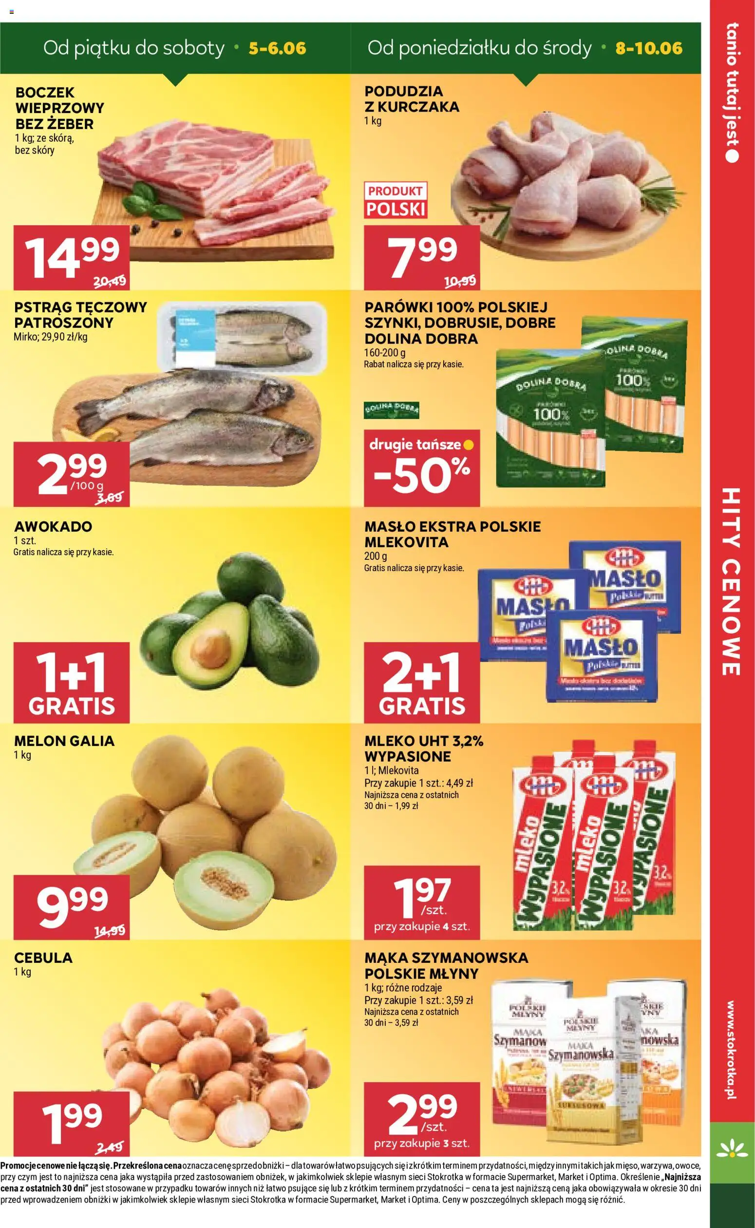 Stokrotka gazetka od 02.06.2026 | Strona: 5 | Produkty: Pstrąg tęczowy, Parówki, Pstrąg, Masło