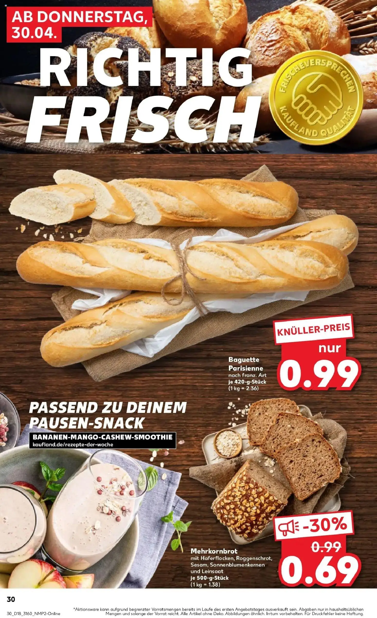 Kaufland Prospekt Zossen	 – gültig ab 30.04.2026 | Seite: 32 | Produkte: Baguette