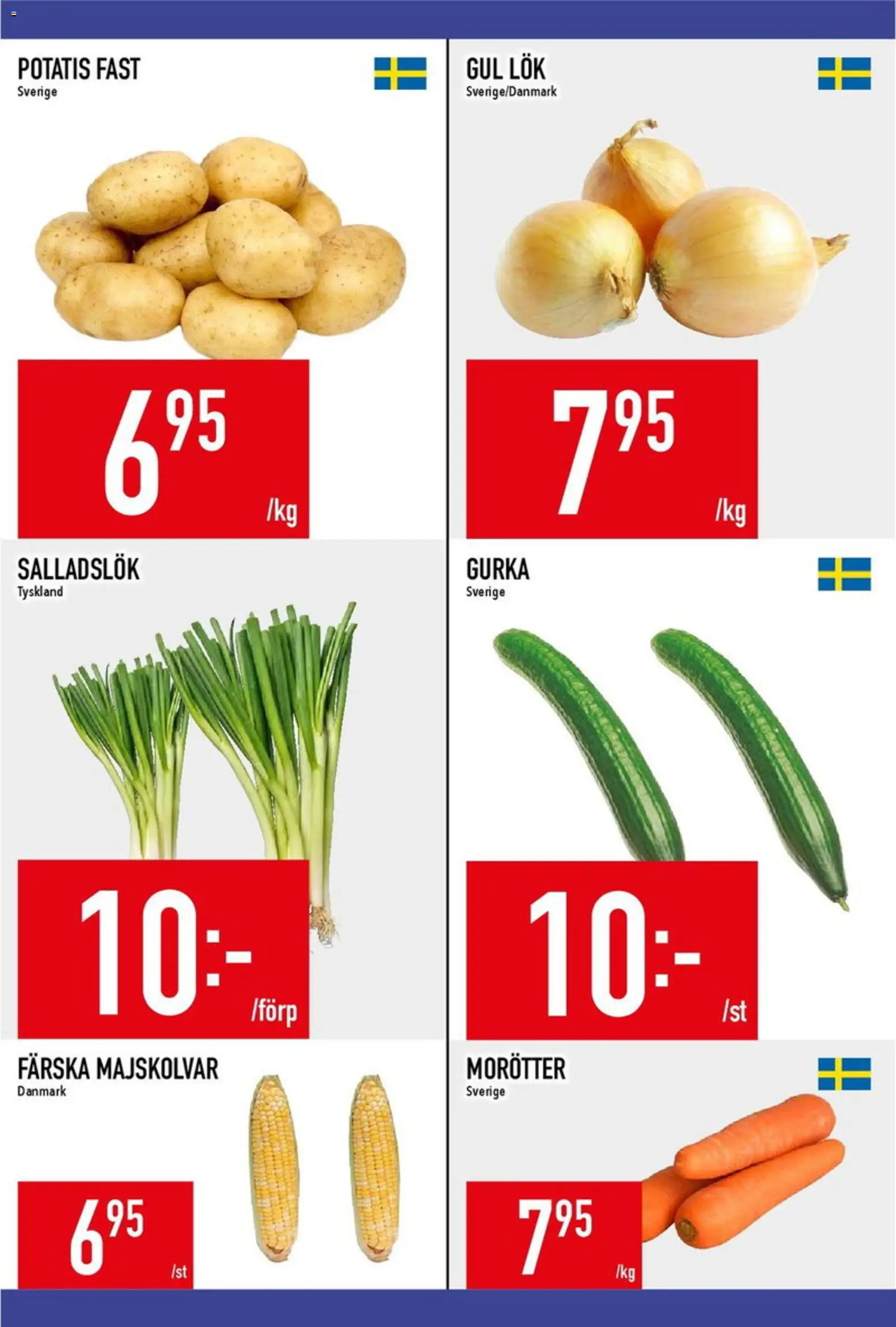Matdax reklamblad aktuell från 24/08/2026 | Sida: 8 | Produkter: Gul lök, Potatis, Salladslök, Gurka