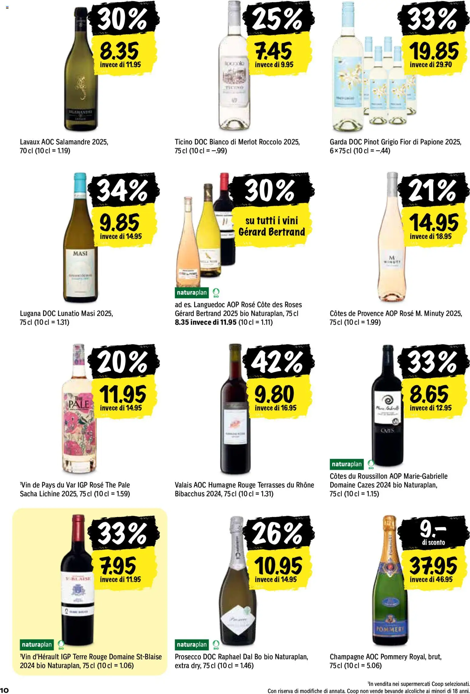 Coop aktionen IT – gültig ab 08.10.2026 | Seite: 10 | Produkte: Merlot, Rouge, Prosecco