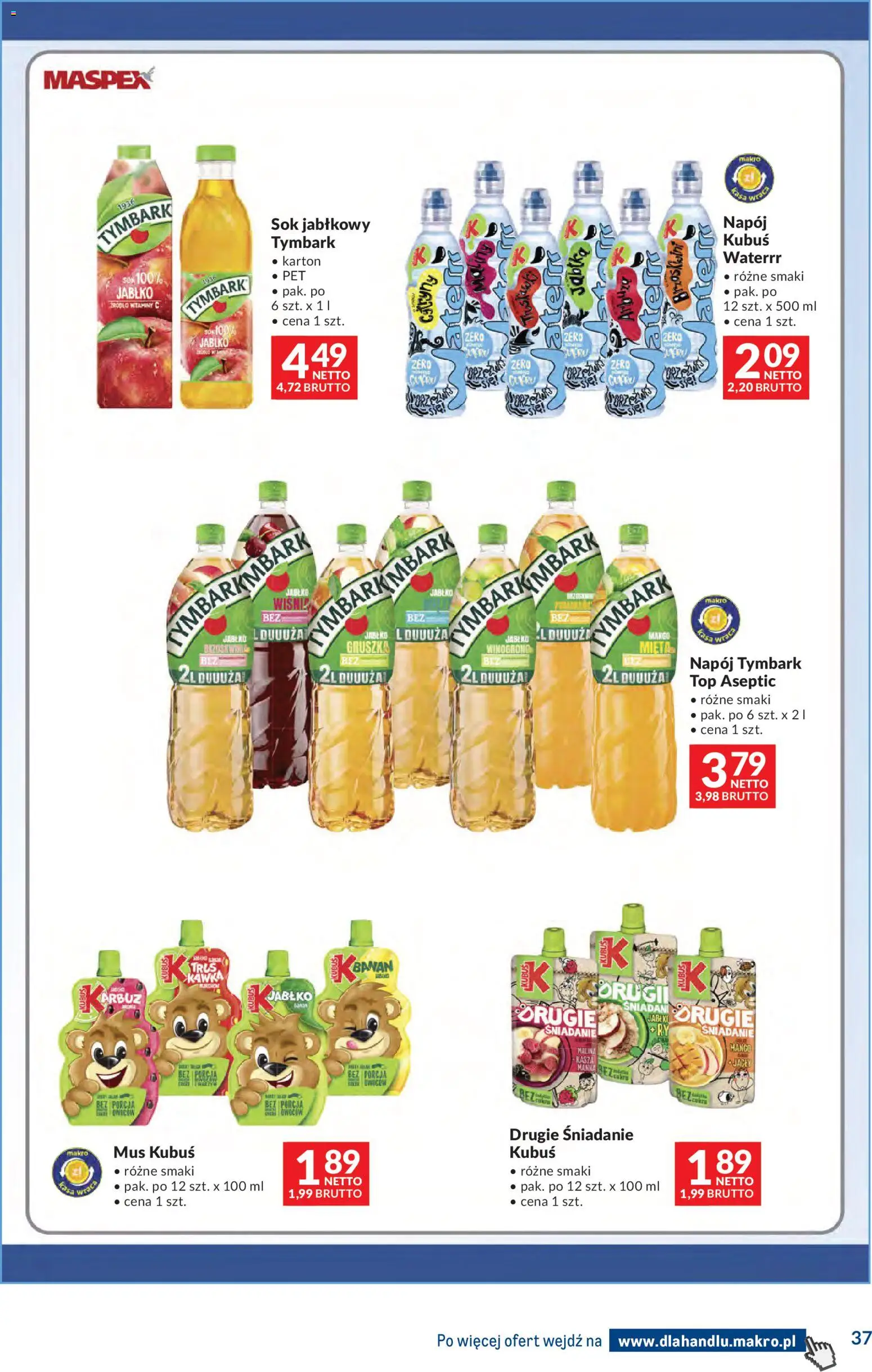 Makro gazetka - Dystrybucja do sklepów od 07.07.2026 | Strona: 37 | Produkty: Mango, Mięta, Wiśnie, Sok