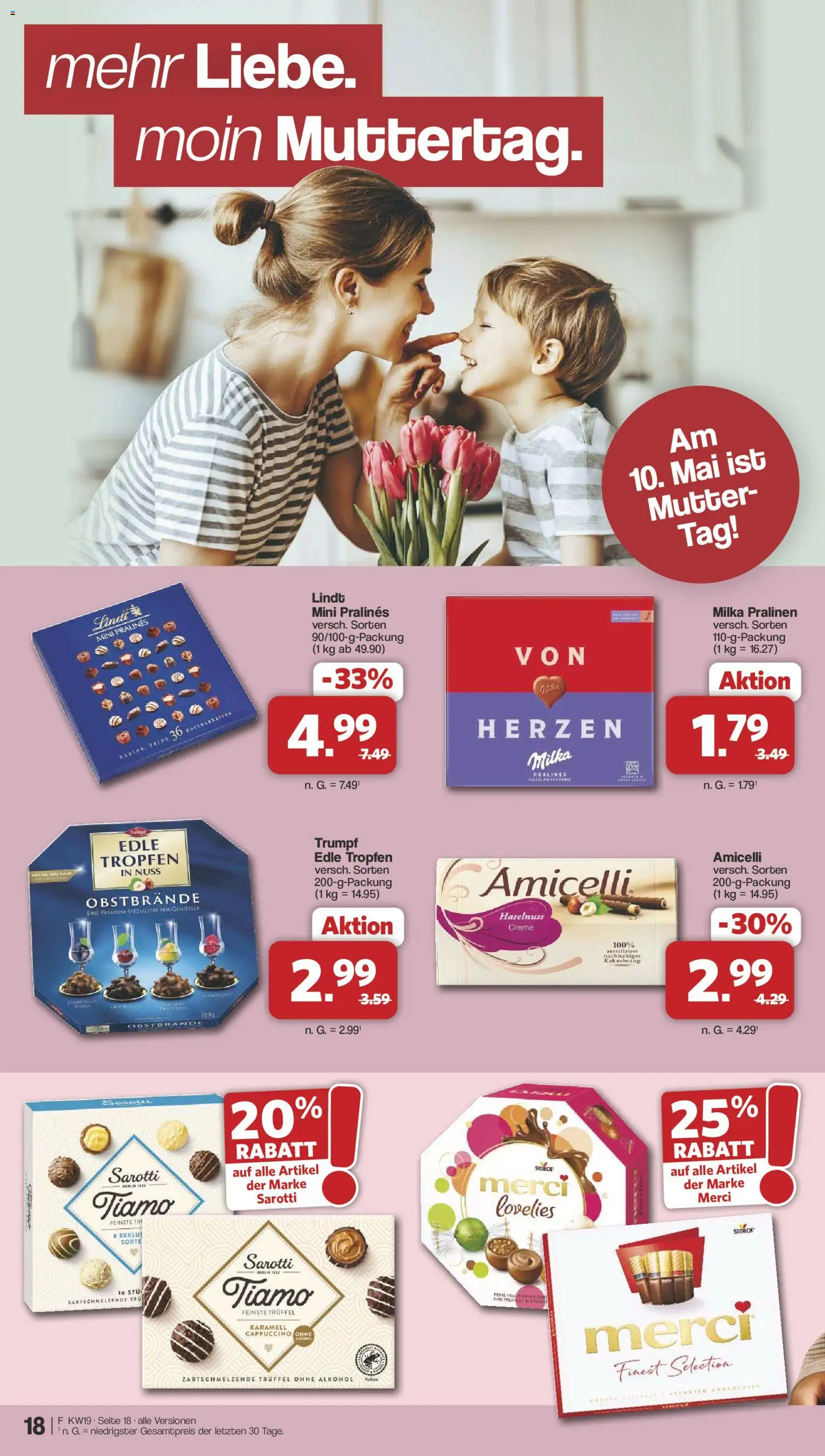 Famila Nordwest Prospekt 	 – gültig ab 04.05.2026 | Seite: 18 | Produkte: Merci, Milka, Creme, Lindt