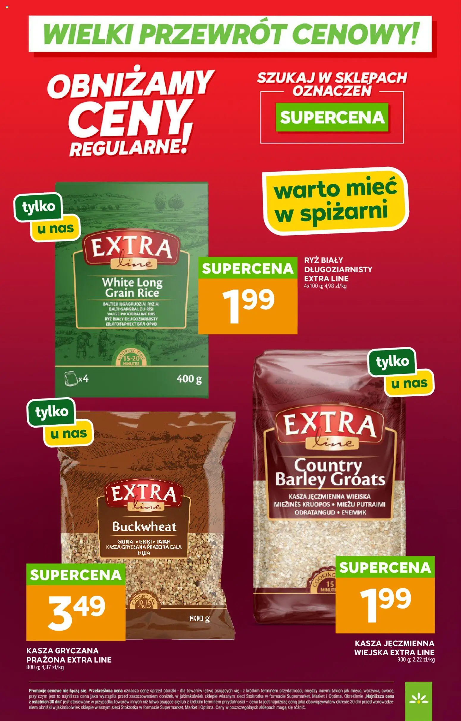 Stokrotka gazetka - Wielki przewrót cenowy od 02.05.2026 | Strona: 18 | Produkty: Kasza jęczmienna, Stokrotka, Kasza gryczana, Ryż