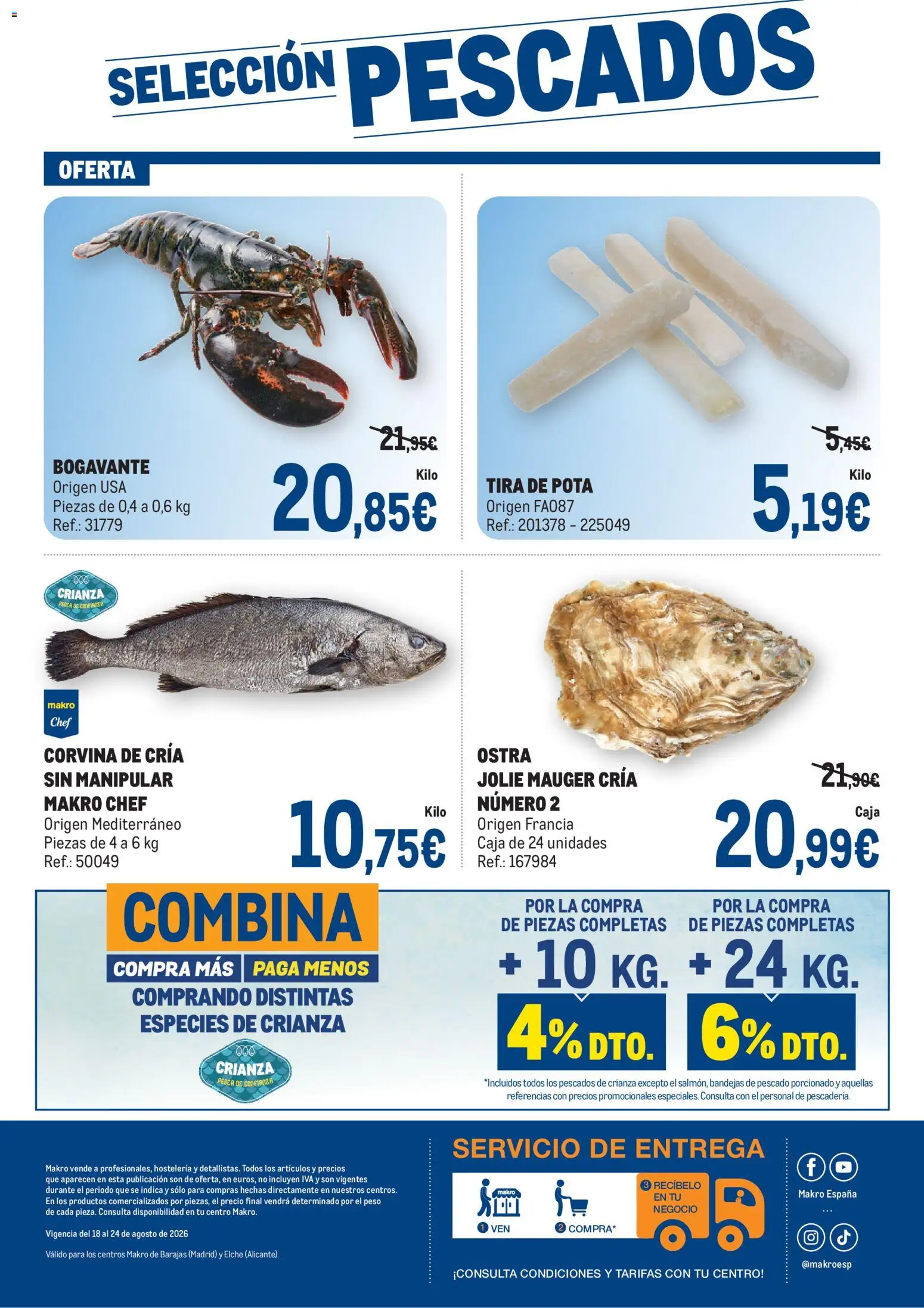 Makro Frescos Barajas - Elche │ válido desde el 18/08/2026 | Página: 4 | Productos: Pescado, Peso, Caja