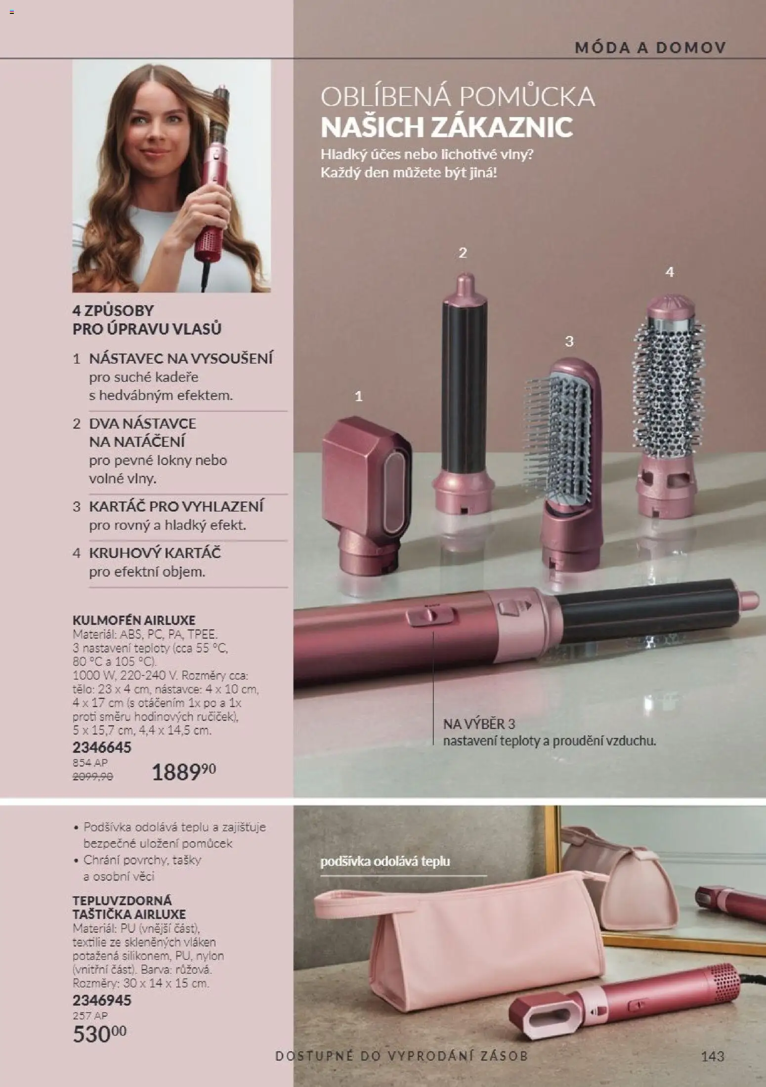 Avon Katalog 10/2026 od 01.10.2026 | Strana: 143 | Produkty: Kulmofén, Tašky, Kartáč