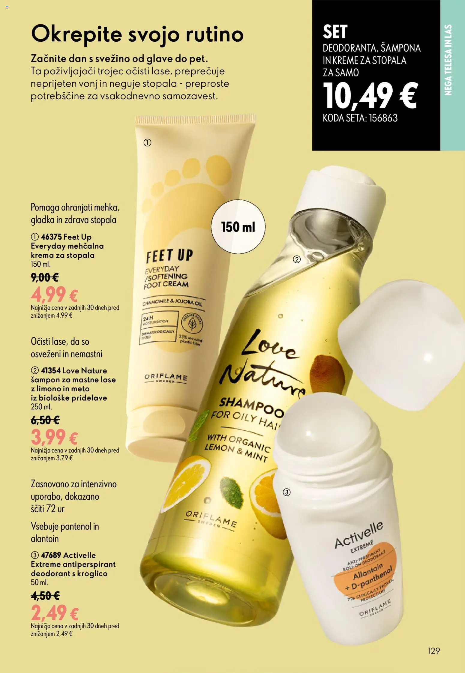 Novi Oriflame katalog ponudbe – veljaven od 26.08.2026 | Stran: 129 | Izdelki: Sampon, Krema, Deodorant, Antiperspirant