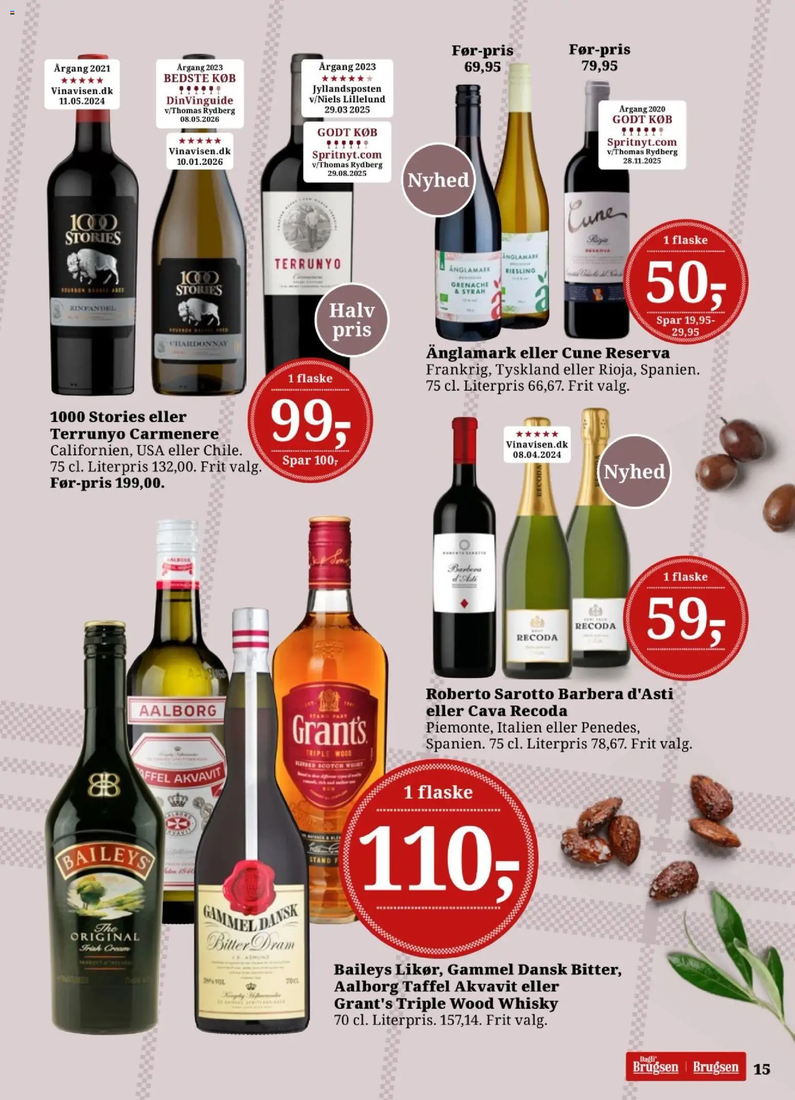 Dagli'Brugsen tilbudsavis – gyldig fra 14/08/2026 | Side: 15 | Produkter: Baileys, Whisky