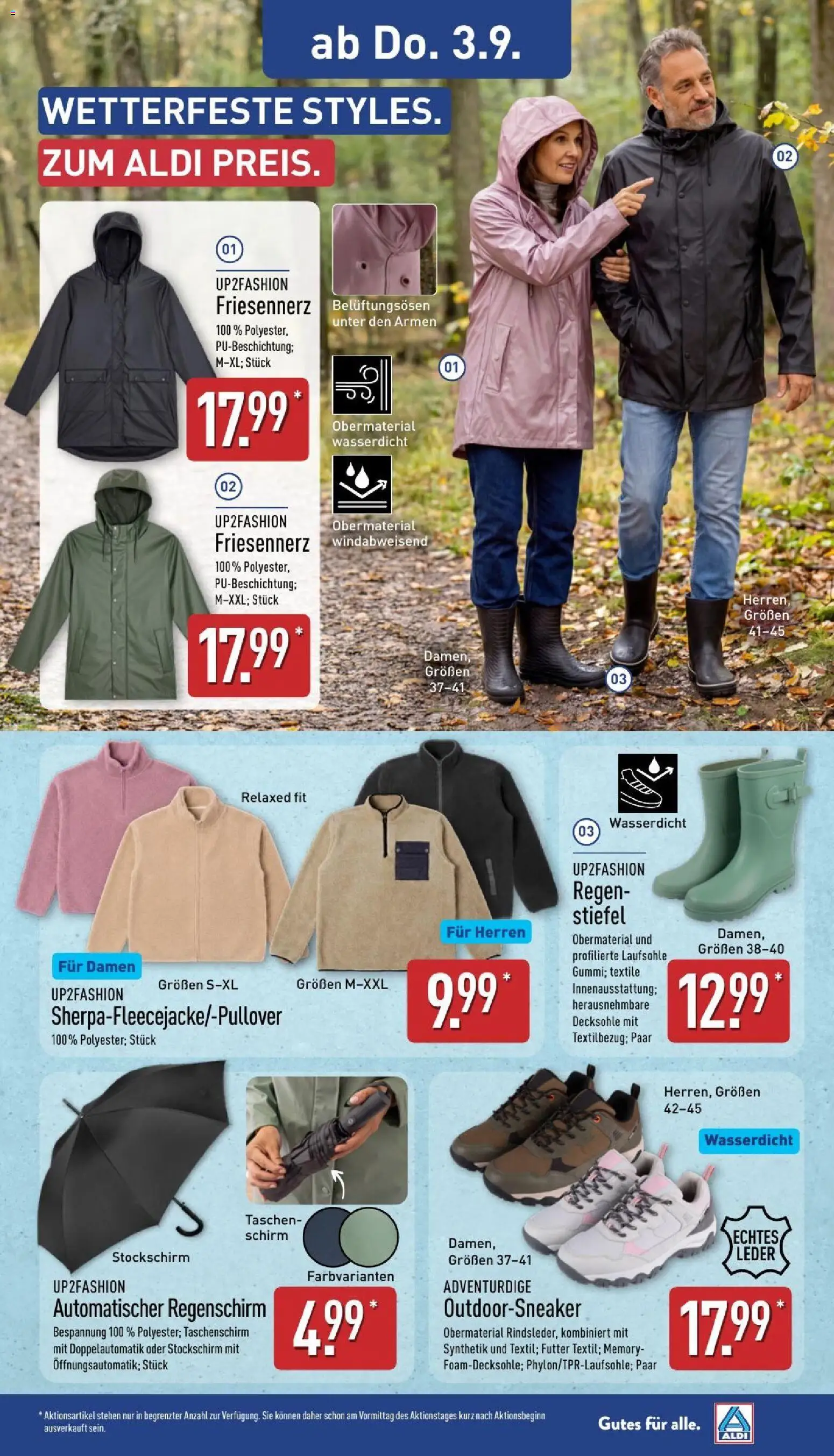 Aldi Prospekt – gültig ab 31.08.2026 | Seite: 25 | Produkte: Up2fashion, Taschen, Stiefel, Regenschirm