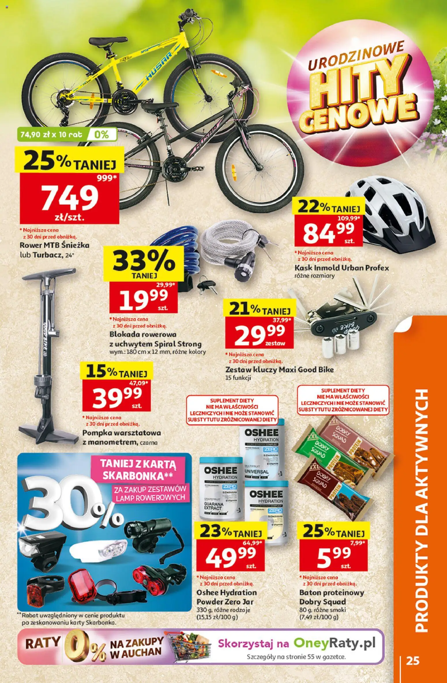 Auchan gazetka - 30 Lat Hipermarket od 07.05.2026 | Strona: 25 | Produkty: Karta, Rower, Baton