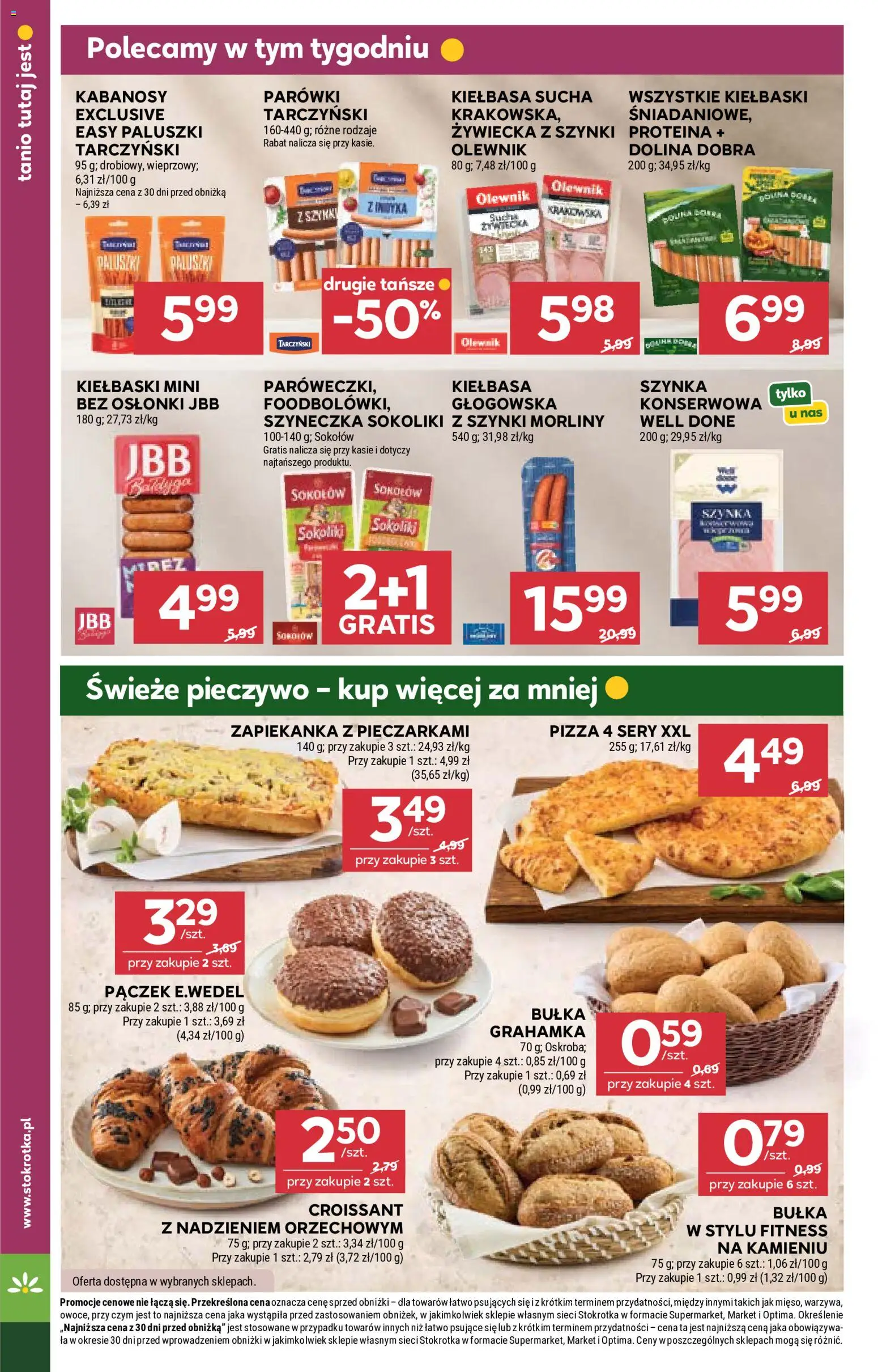 Stokrotka gazetka od 08.10.2026 | Strona: 20 | Produkty: Pieczywo, Stokrotka, Kiełbaski, Bułka