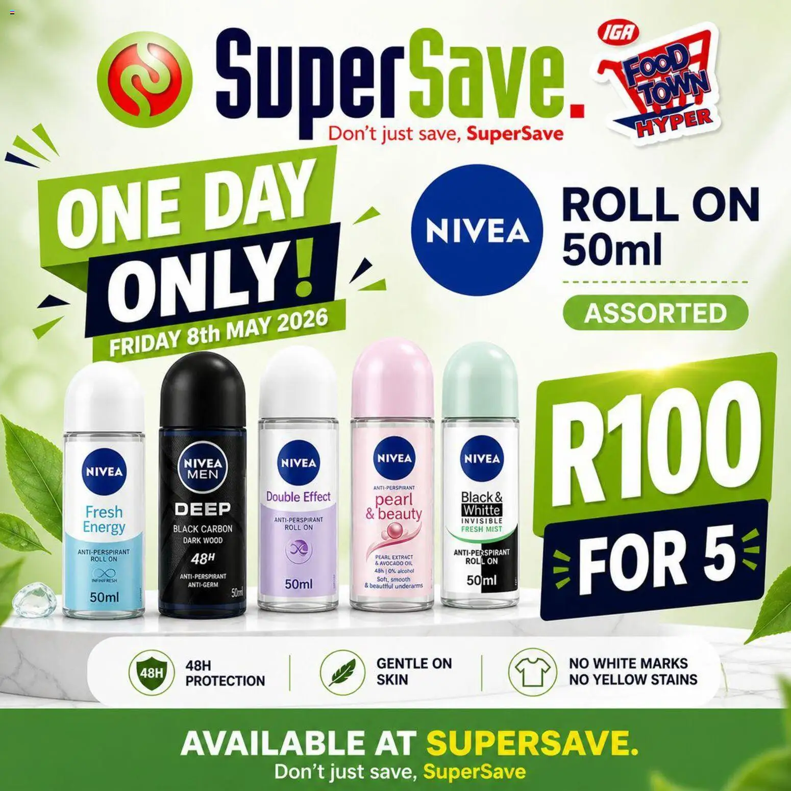New Super Save catalogue – valid from 08.05.2026 | Page: 1 | Products: Oil, Antiperspirant