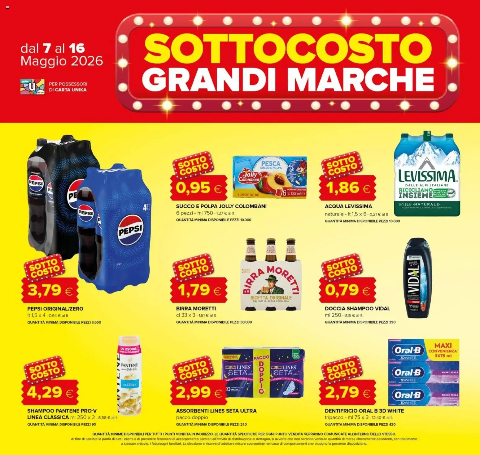 Volantino Oasi del 07.05.2026 | Pagina: 4 | Prodotti: Shampoo, Birra, Acqua, Acqua minerale
