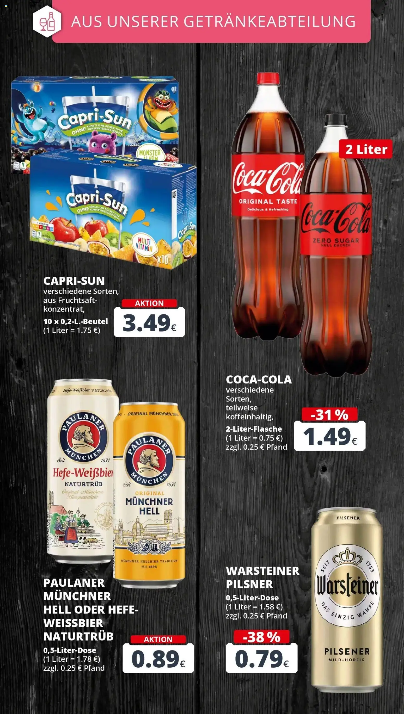 REWE Prospekt ab 10.08.2026 zum Blättern » Angebote | Seite: 20 | Produkte: Monster, Warsteiner, Fruchtsaft, Paulaner