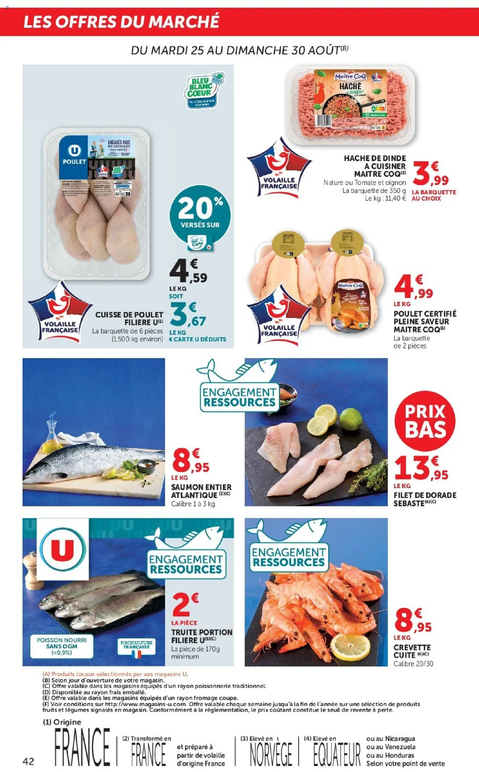 {H1} | Page: 42 | Produits: Tomate, Fromage, Cuisse de poulet, Coq