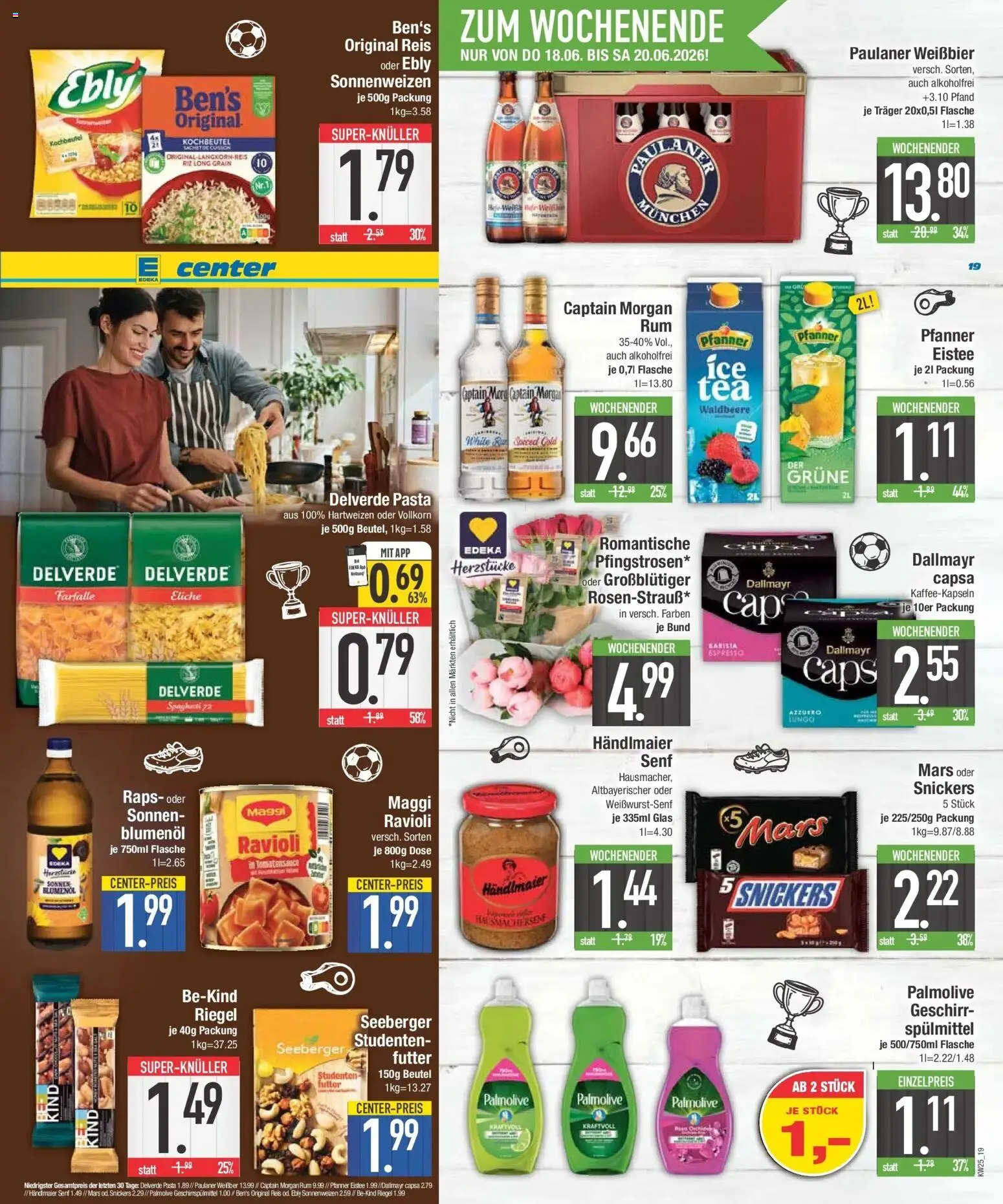 Edeka prospekt Abensberg – gültig ab 14.06.2026 | Seite: 19 | Produkte: Maggi, Snickers, Mars, Pasta