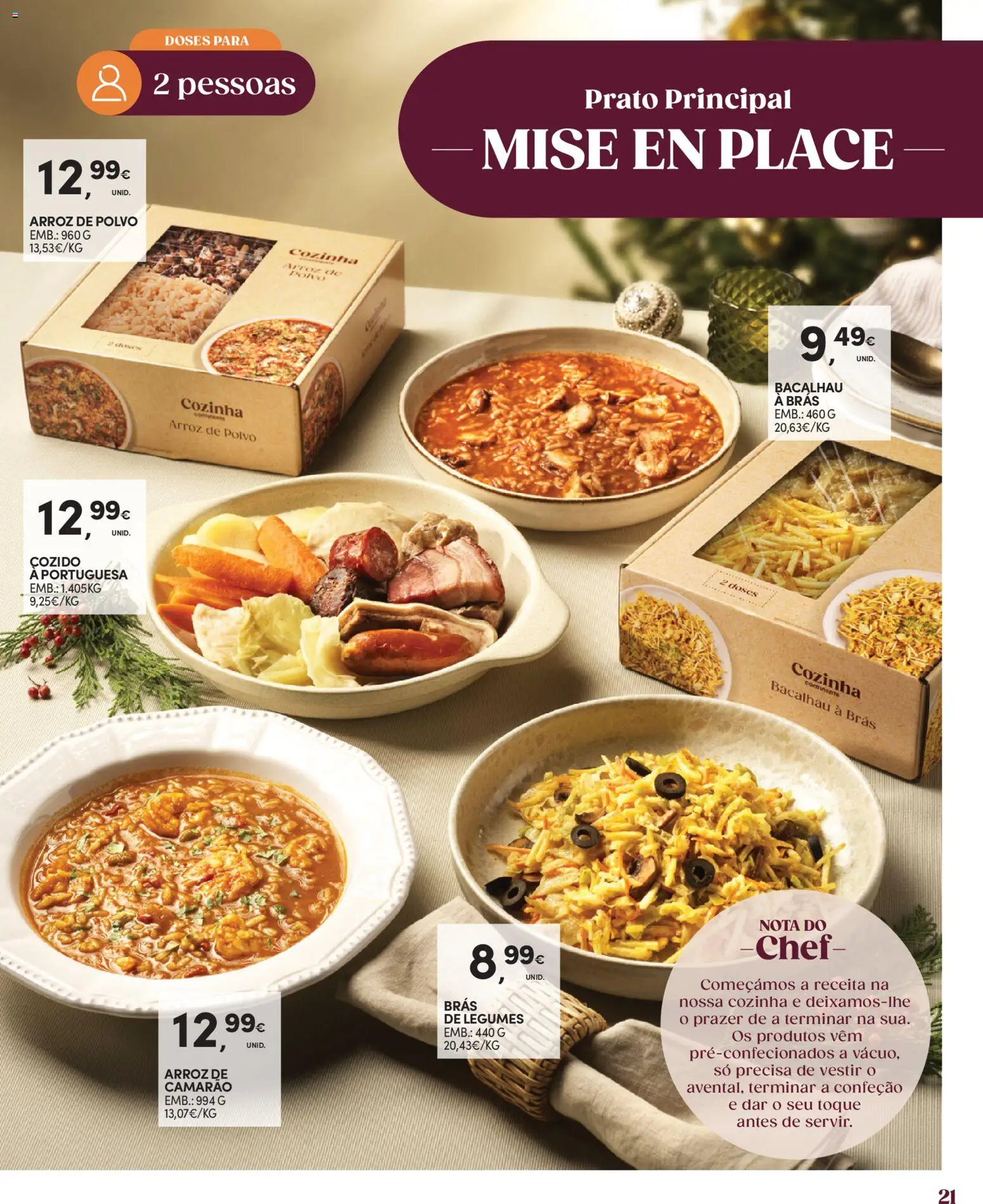 Continente O Natal servido ao nosso jeito │ válido de 27/10/2026 | Página: 21 | Produtos: Bacalhau, Polvo, Camarão, Arroz
