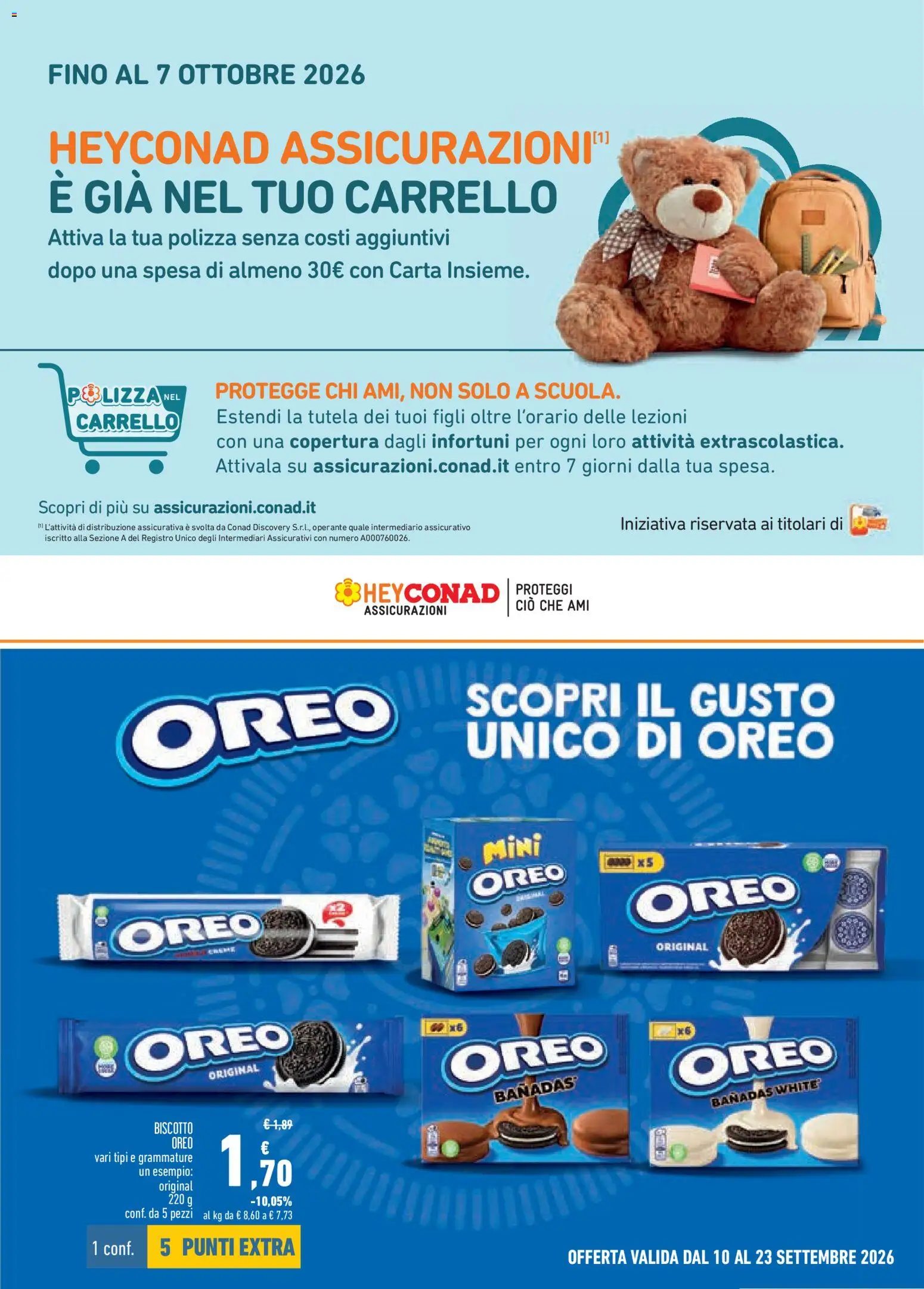 Volantino Conad del 10/09/2026 | Pagina: 3 | Prodotti: Carrello, Oreo