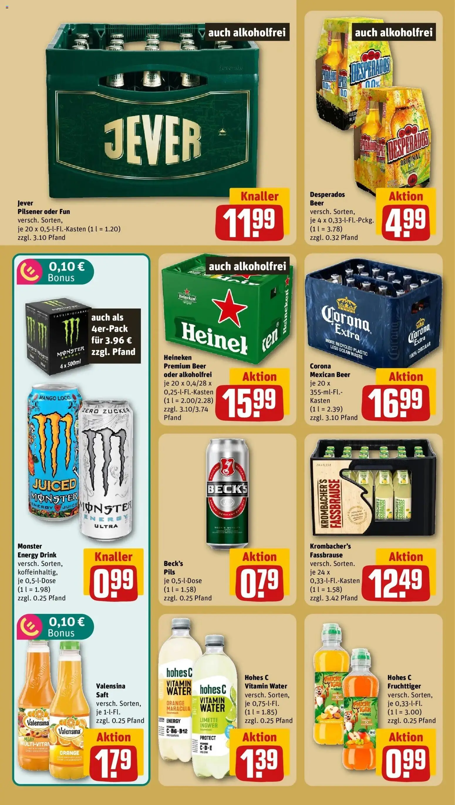 REWE Prospekt ab 14.09.2026 zum Blättern » Angebote | Seite: 24 | Produkte: Heineken, Valensina, Desperados, Hohes c
