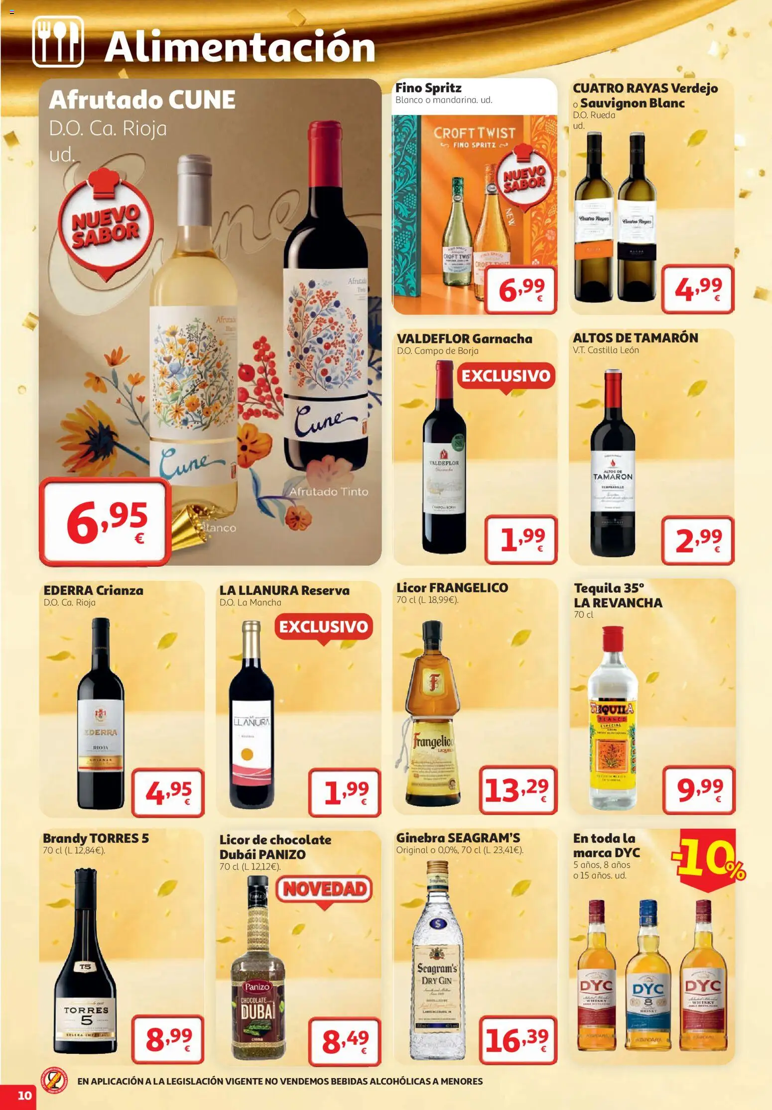 Alcampo folleto Cuenca │ válido desde el 22/10/2026 | Página: 10 | Productos: Licor, Whisky, Brandy, Bebidas