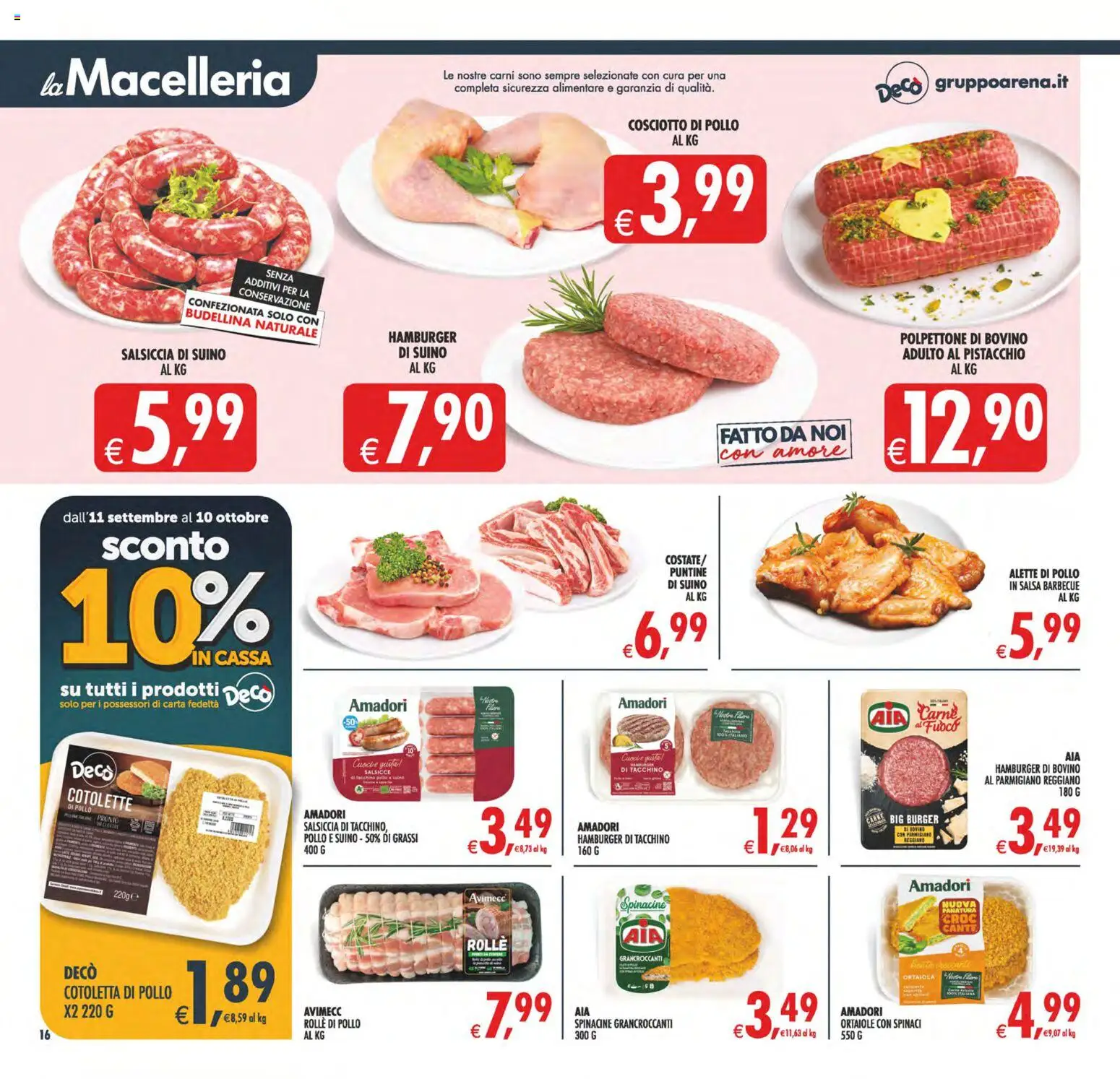Volantino Decò del 22/09/2026 | Pagina: 16 | Prodotti: Bovino, Pistacchio, Barbecue, Parmigiano reggiano