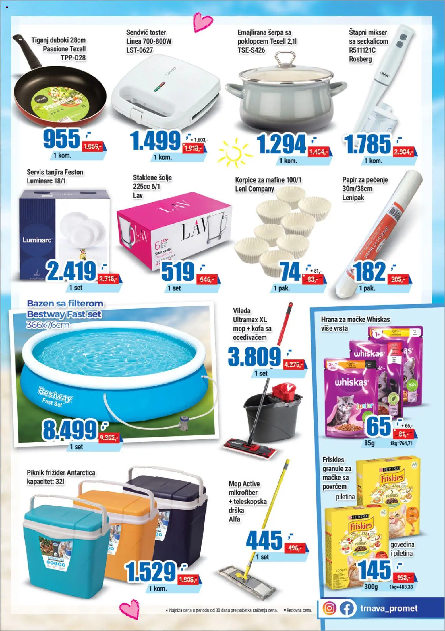Trnava Promet katalog - važi od 15.06.2026 | Strana: 19 | Proizvode: Papir za pečenje, Toster, Vileda, Whiskas