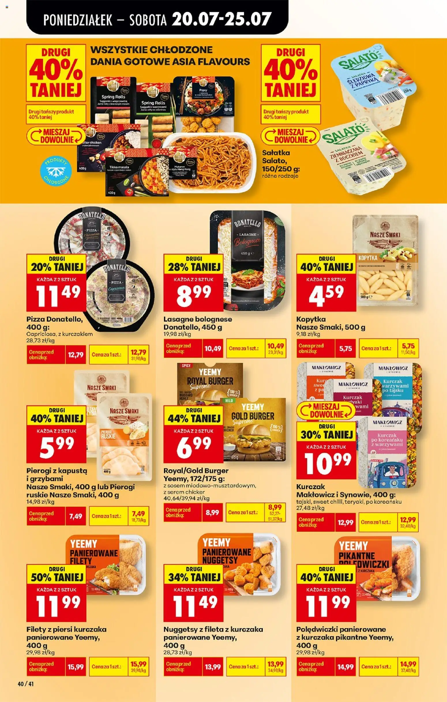 Biedronka Polsko leták od 20.07.2026 | Strana: 50 | Produkty: Burger, Pizza, Kapusta, Lasagne