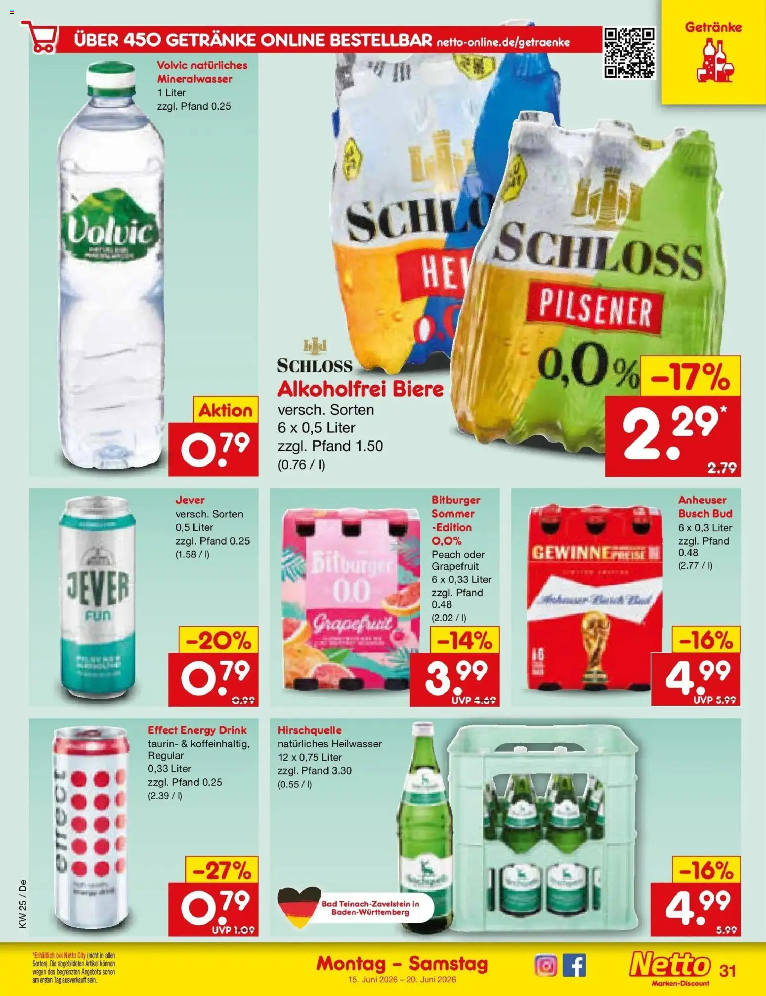 Netto Marken-Discount Prospekt Waiblingen-Bittenfeld – gültig ab 14.06.2026 | Seite: 43 | Produkte: Bitburger, Bad, Grapefruit, Jever