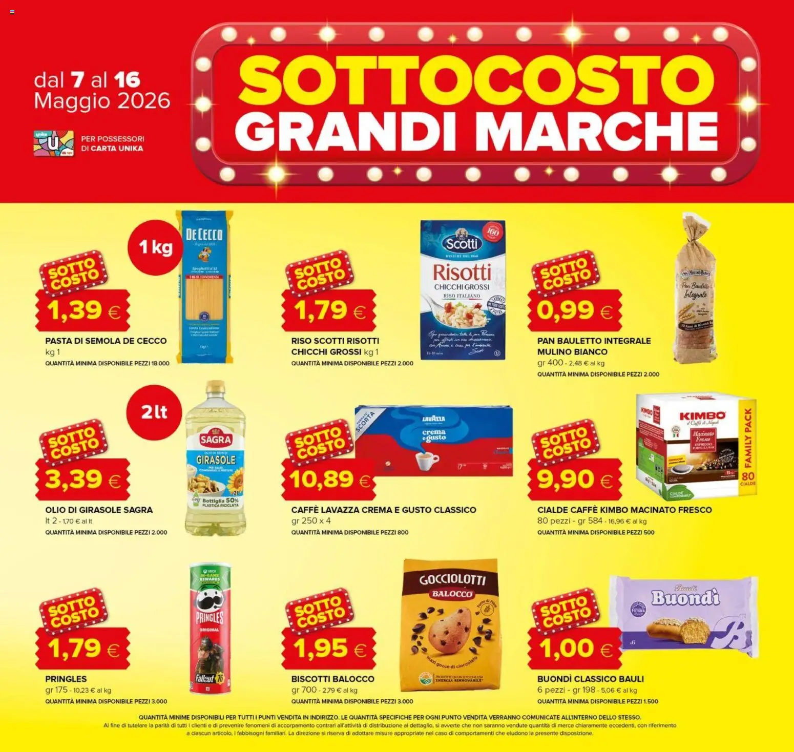 Volantino Oasi del 07.05.2026 | Pagina: 3 | Prodotti: Riso, Pasta, Lavazza, Macinato