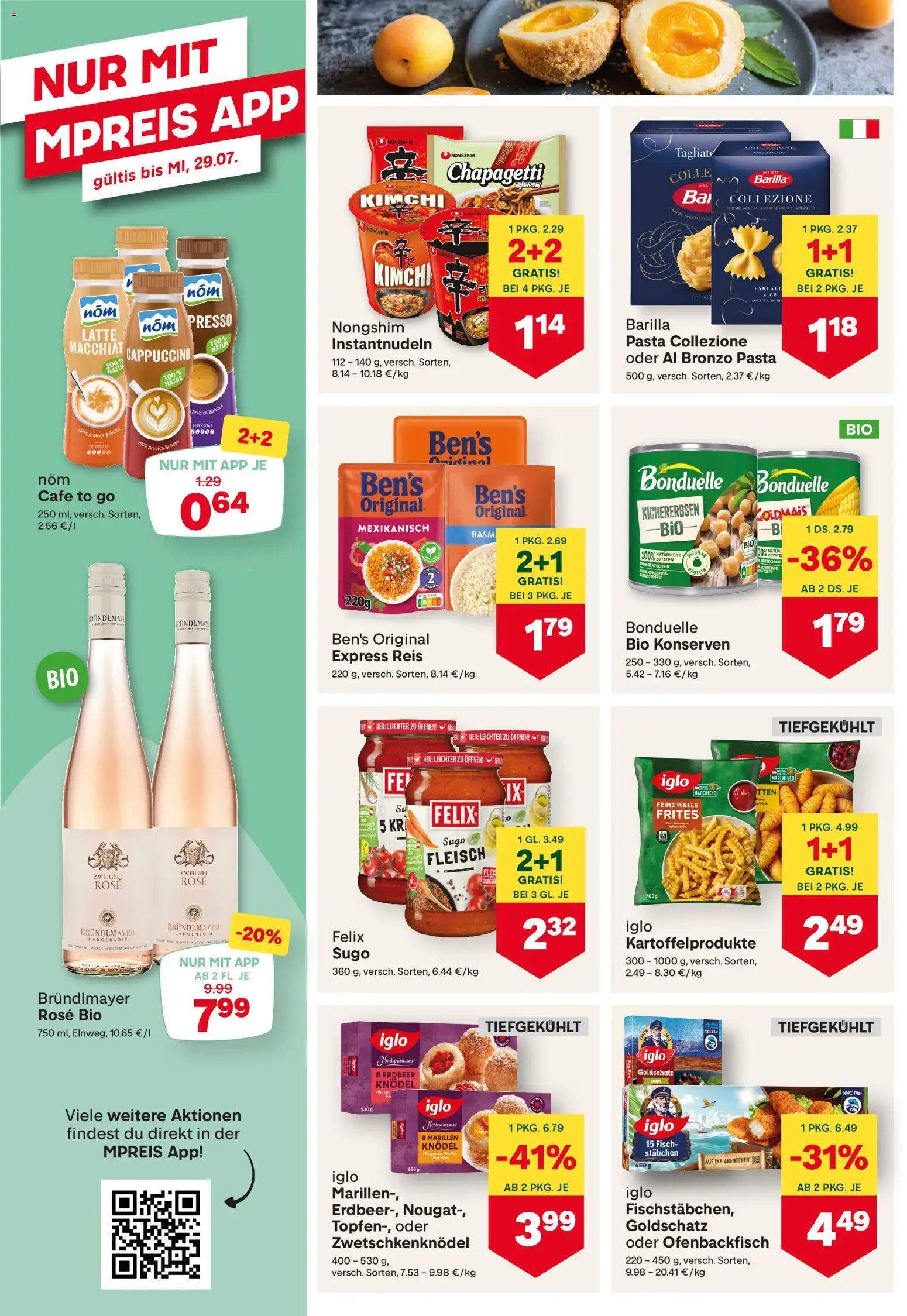 MPREIS Flugblatt gültig ab 23.07.2026 | Seite: 12 | Produkte: Pasta, Reis, Fisch