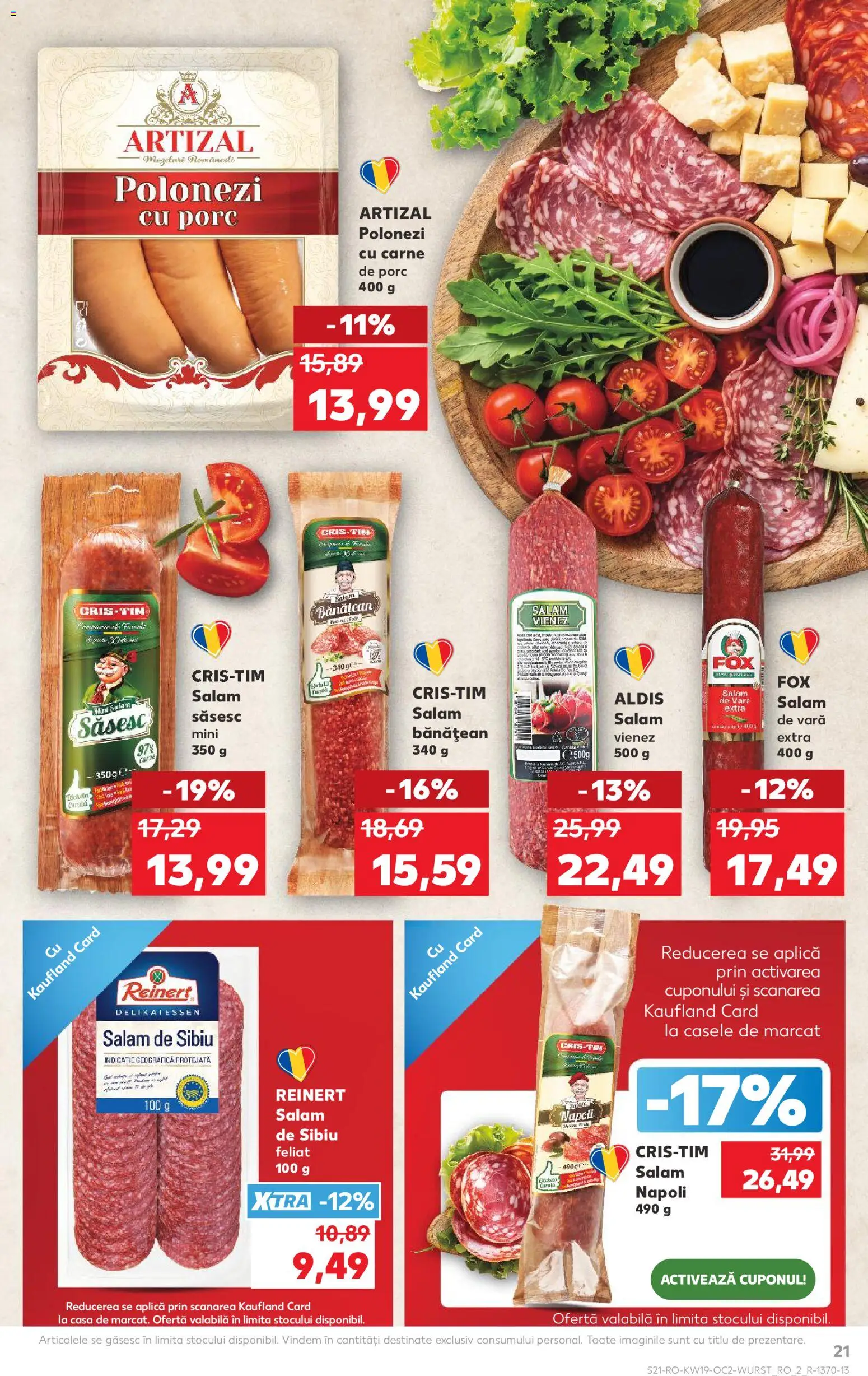 Noul catalog Kaufland – valabil de la 06.05.2026 | Pagină: 21 | Produse: Salam, Carne De Porc