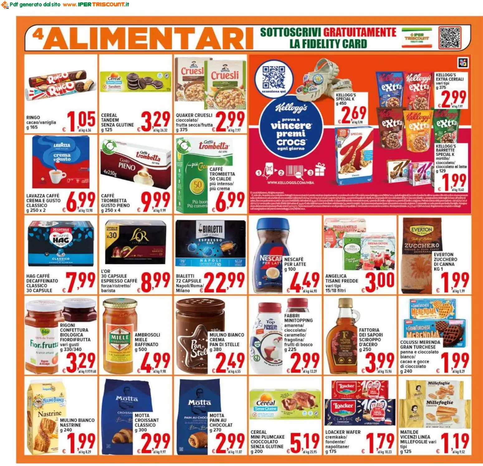 Volantino Ipertriscount del 10/07/2026 | Pagina: 4 | Prodotti: Arance, Zucchero, Plumcake, Cacao