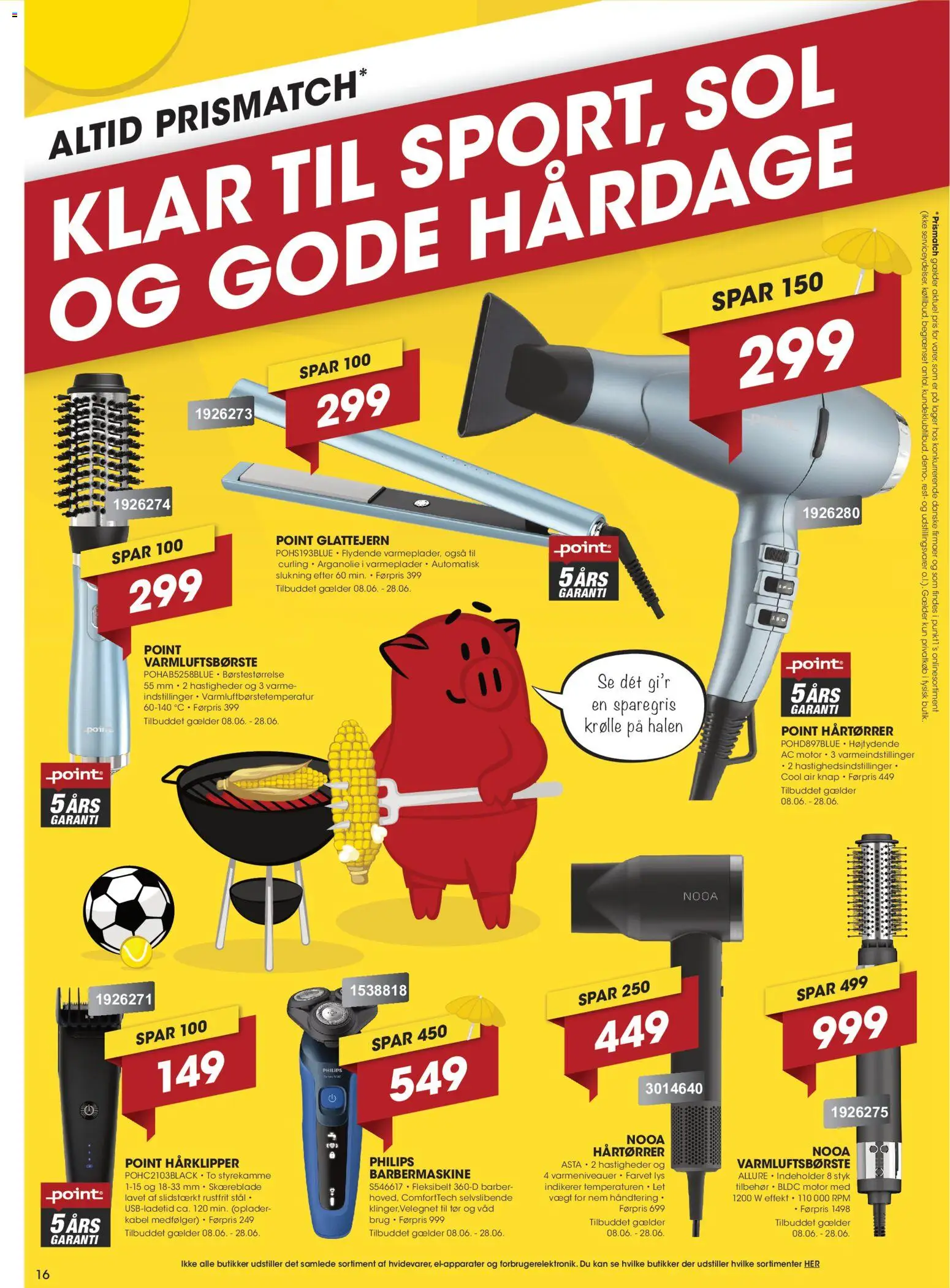 Punkt1 tilbudsavis – gyldig fra 08.06.2026 | Side: 16 | Produkter: Søm, Hårklipper, Kabel, Glattejern