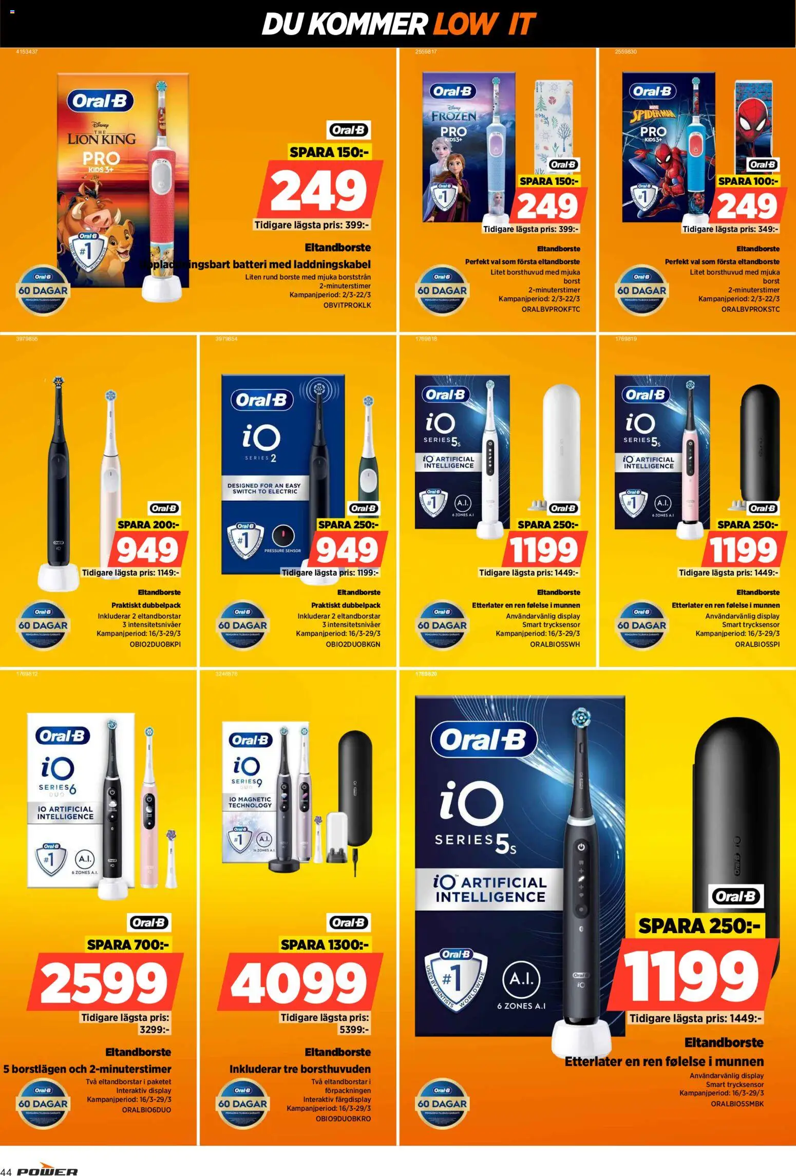 Power reklamblad aktuell från 09.03.2026 | Sida: 44 | Produkter: Eltandborste, Pläd, Batteri