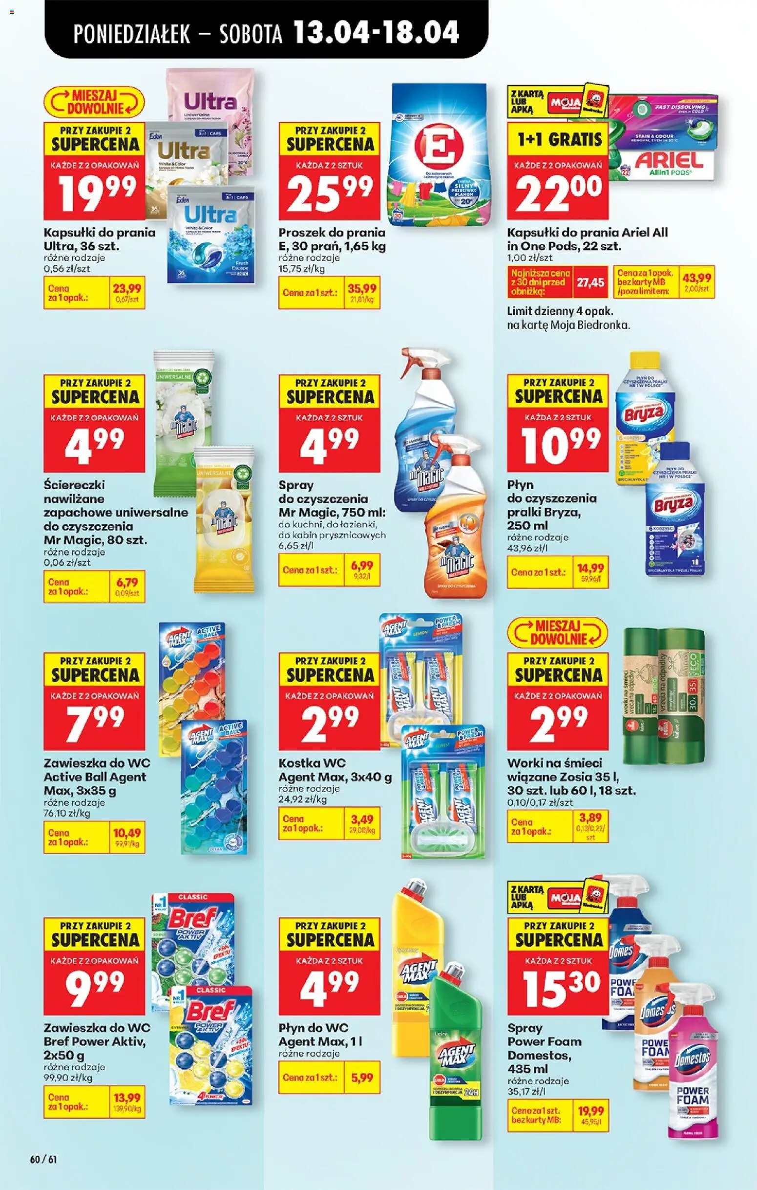 Biedronka Polsko leták od 13.04.2026 | Strana: 74 | Produkty: Ariel, Domestos, Karty, Wc