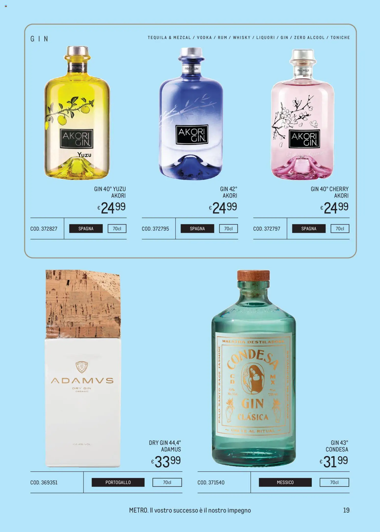 Volantino Metro del 14.05.2026 | Pagina: 19 | Prodotti: Gin, Vodka, Whisky, Tequila