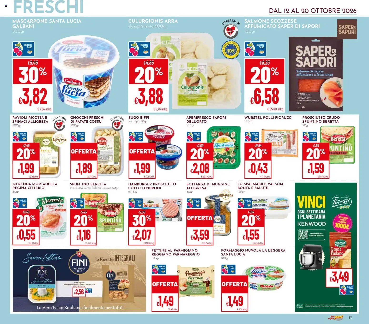 Volantino Pan del 12/10/2026 | Pagina: 15 | Prodotti: Patate, Wurstel, Polli, Parmigiano