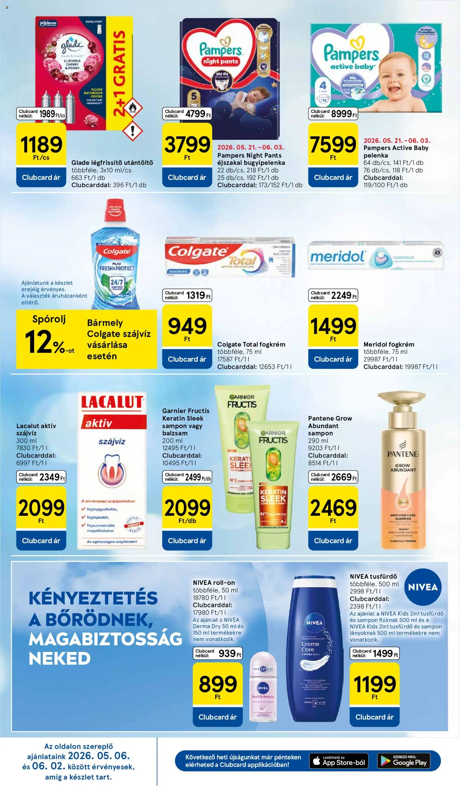 Tesco akciós ujság - amely érvényes a következő dátumtól: 28.05.2026 | Oldal: 28 | Termékek: Légfrissítő, Sampon, Tusfürdő, Fogkrém