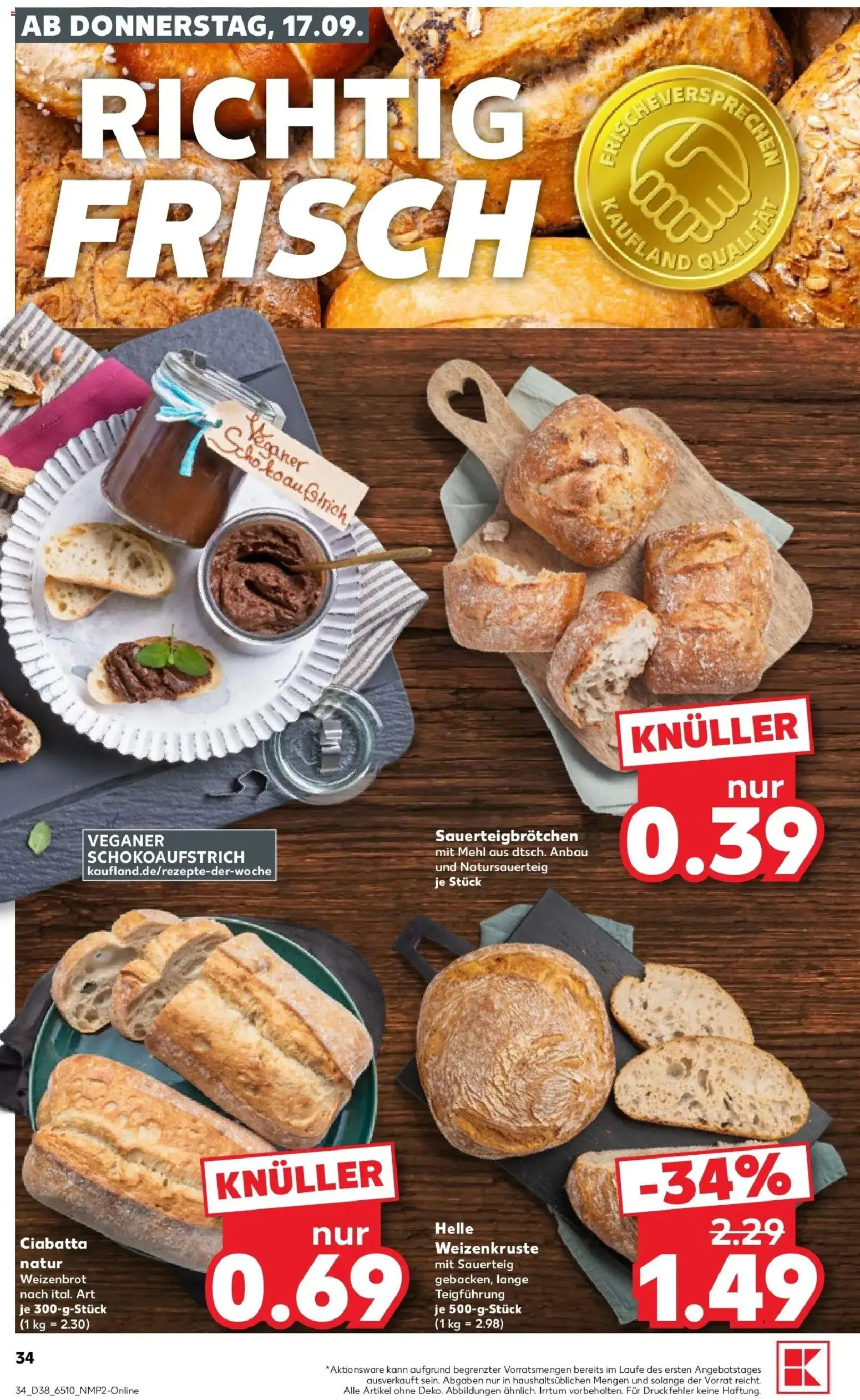 Prospekt Kaufland ab 17.09.2026 » Angebote Online zum Blättern | Seite: 34 | Produkte: Mehl