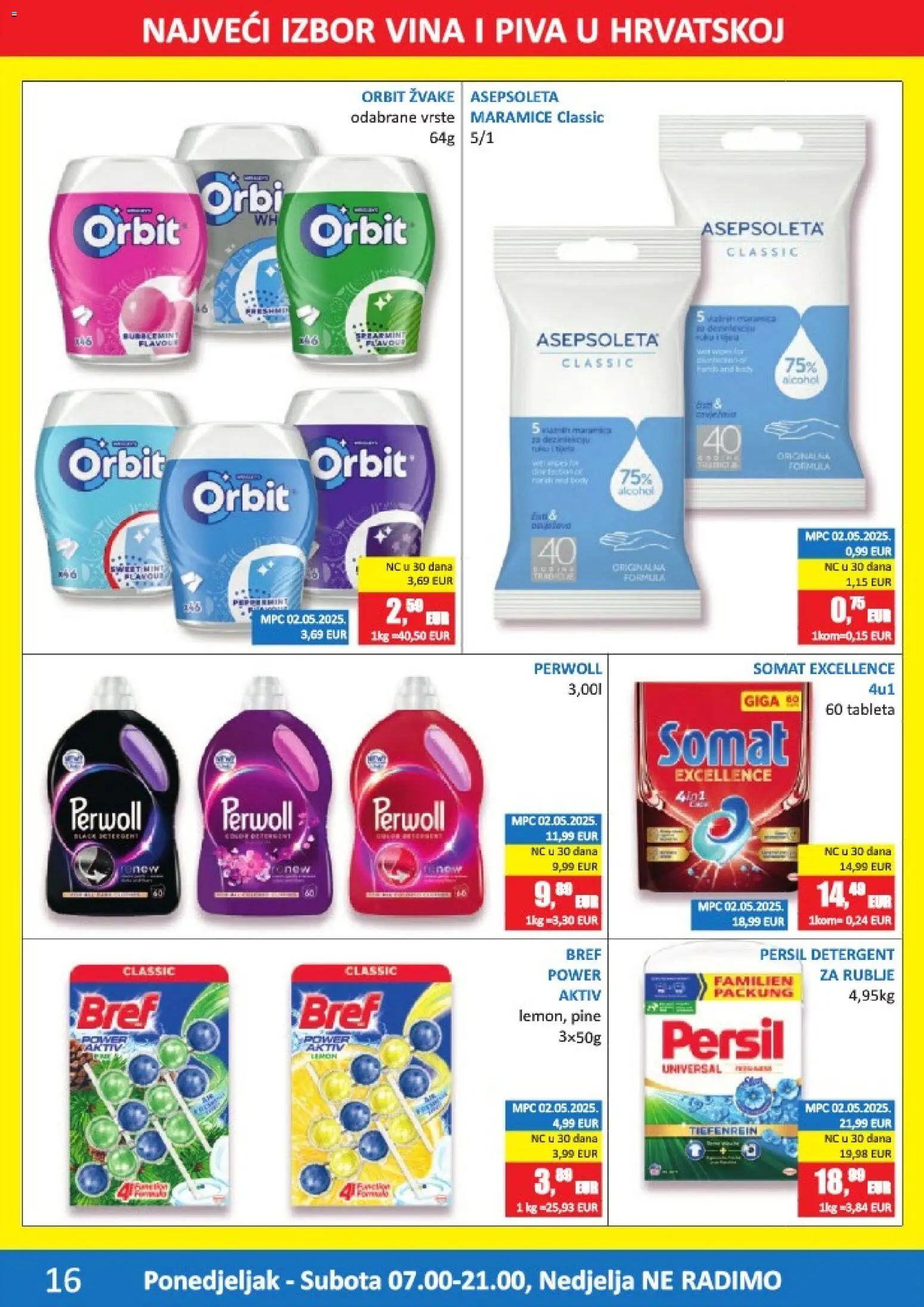 Vrutak katalog | vrijedi od 10.08.2026 | Stranica: 16 | Proizvodi: Maramice, Tableta, Perwoll, Persil