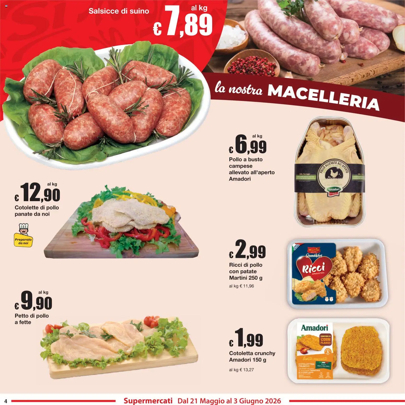 Volantino Sì con Te del 21.05.2026 | Pagina: 4 | Prodotti: Petto di Pollo, Pollo, Patate, Suino