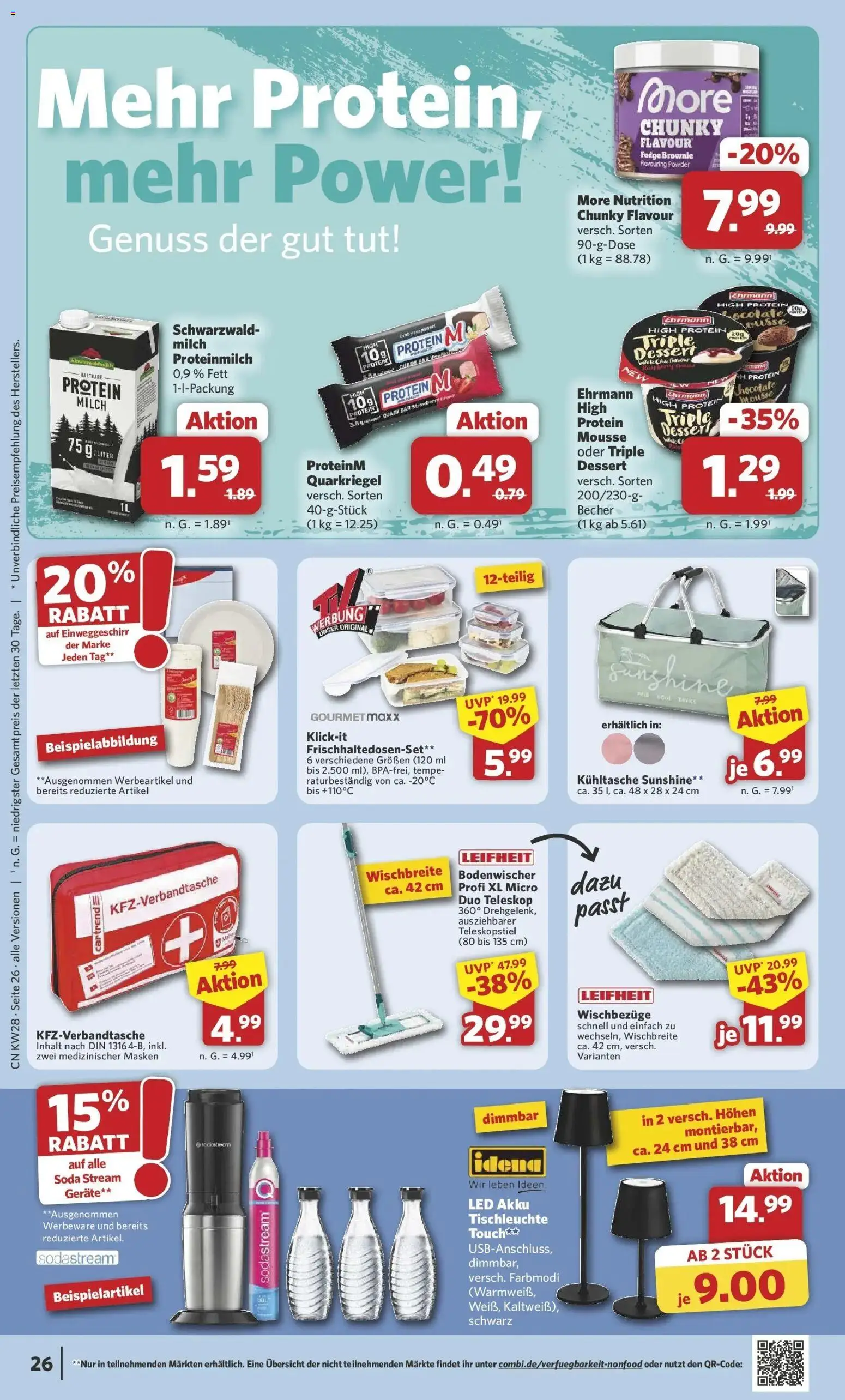 Combi Prospekt Wardenburg – gültig ab 06.07.2026 | Seite: 26 | Produkte: Quark, Milch, Sodastream