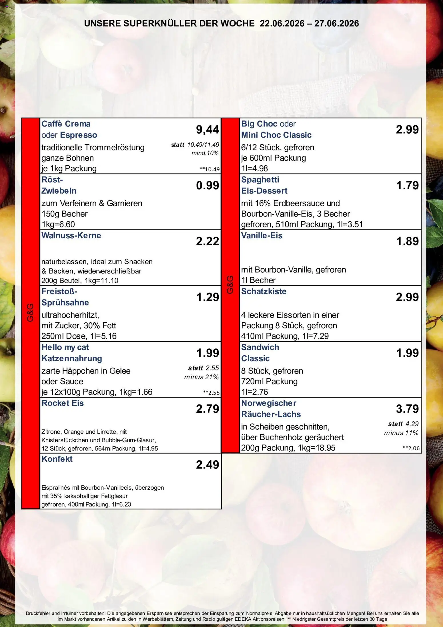 Simmel Bayern – gültig ab 22.06.2026 | Seite: 9 | Produkte: Räucherlachs, Zwiebeln, Eis, Radio