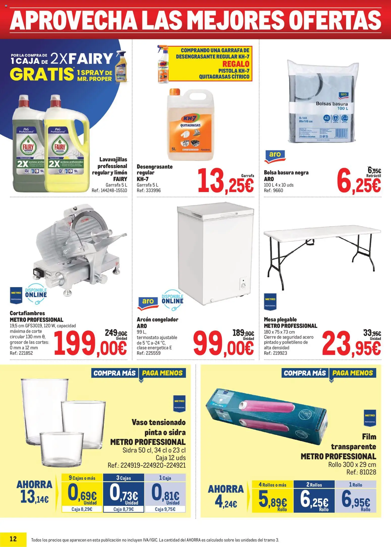 Makro Precios Centro │ válido desde el 07/09/2026 | Página: 12 | Productos: Mesa plegable, Sidra, Bolsa, Mesa