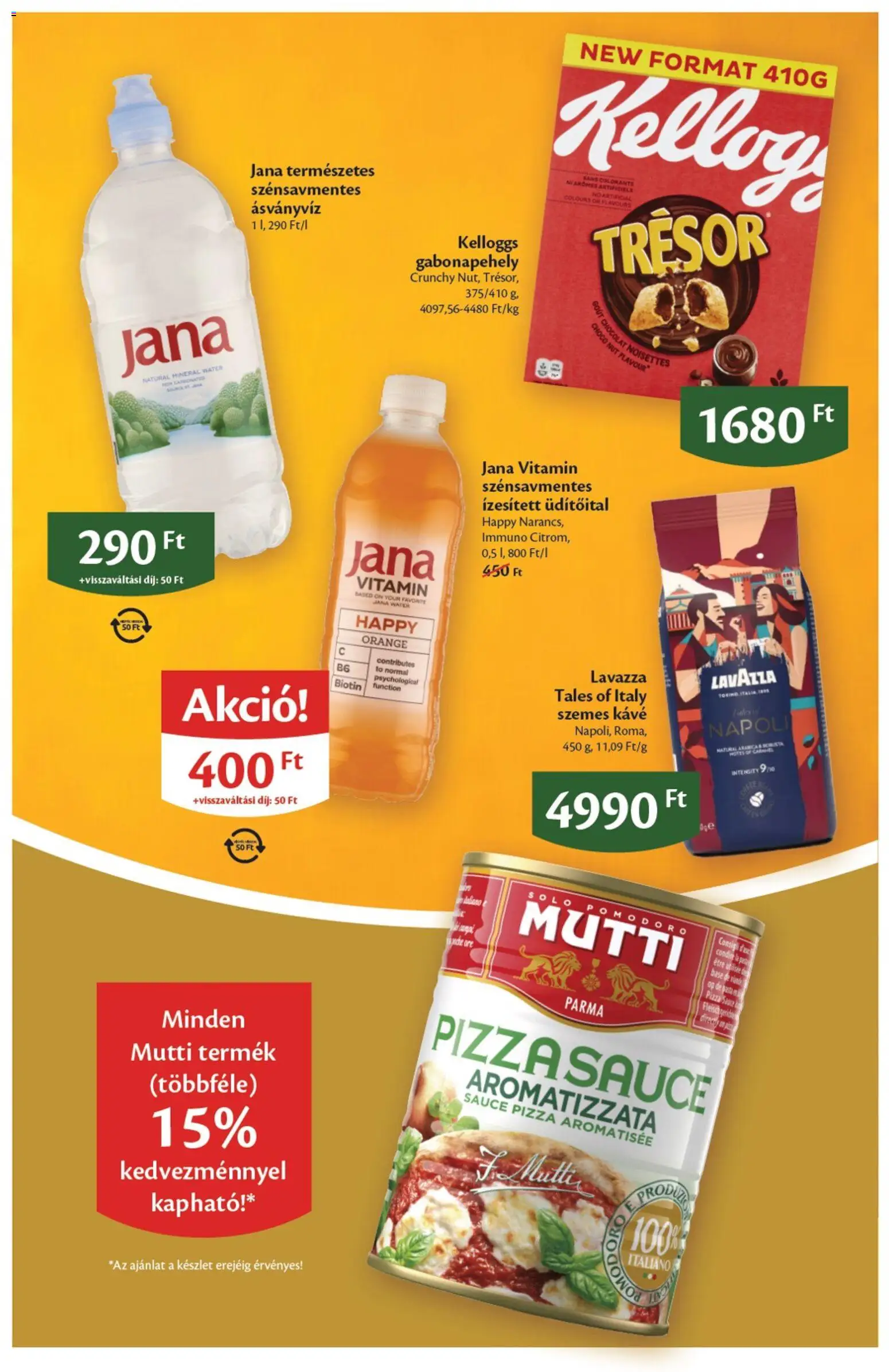 EcoFamily akciós ujság - amely érvényes a következő dátumtól: 15.06.2026 | Oldal: 4 | Termékek: Gabonapehely, Kávé, Pizza, Szemes kávé