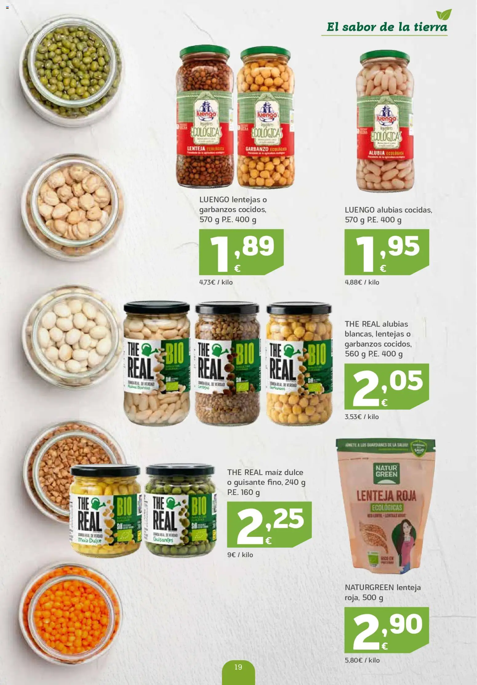 HiperDino Productos Ecológicos │ válido desde el 23/10/2026 | Página: 19 | Productos: Dulce, Maíz, Té, Lentejas