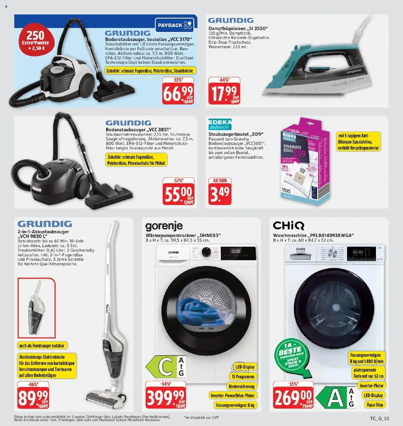 Edeka Prospekt Eislingen (ab 14.09.2026) » Angebote Online | Seite: 35 | Produkte: Gorenje, Staubsauger, Waschmaschine