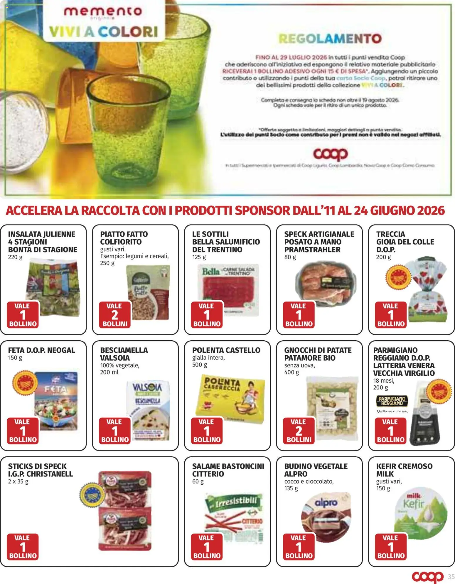 Volantino COOP del 11.06.2026 | Pagina: 35 | Prodotti: Insalata, Patate, Piatto, Parmigiano