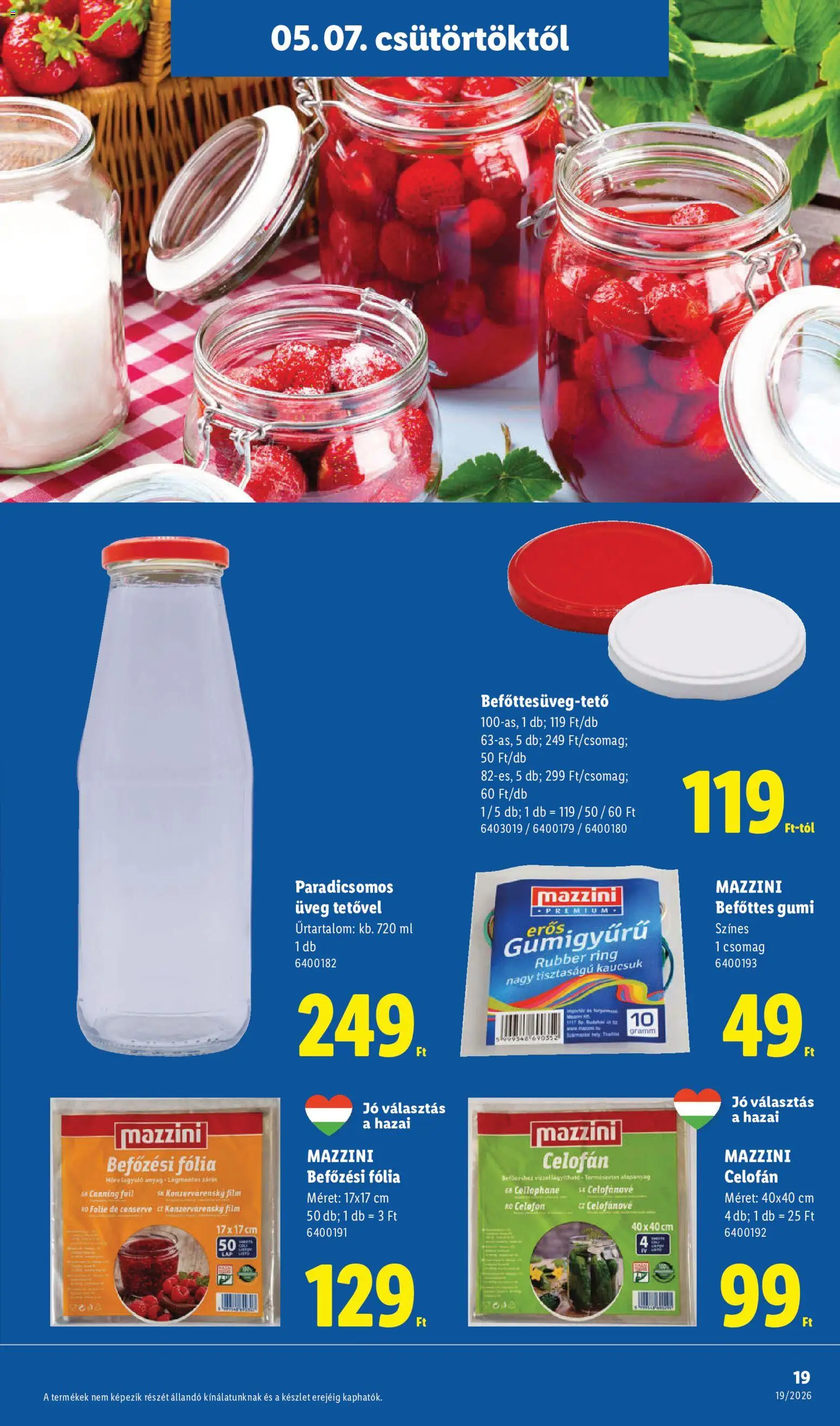 Lidl akciós ujság - amely érvényes a következő dátumtól: 07.05.2026 | Oldal: 19
