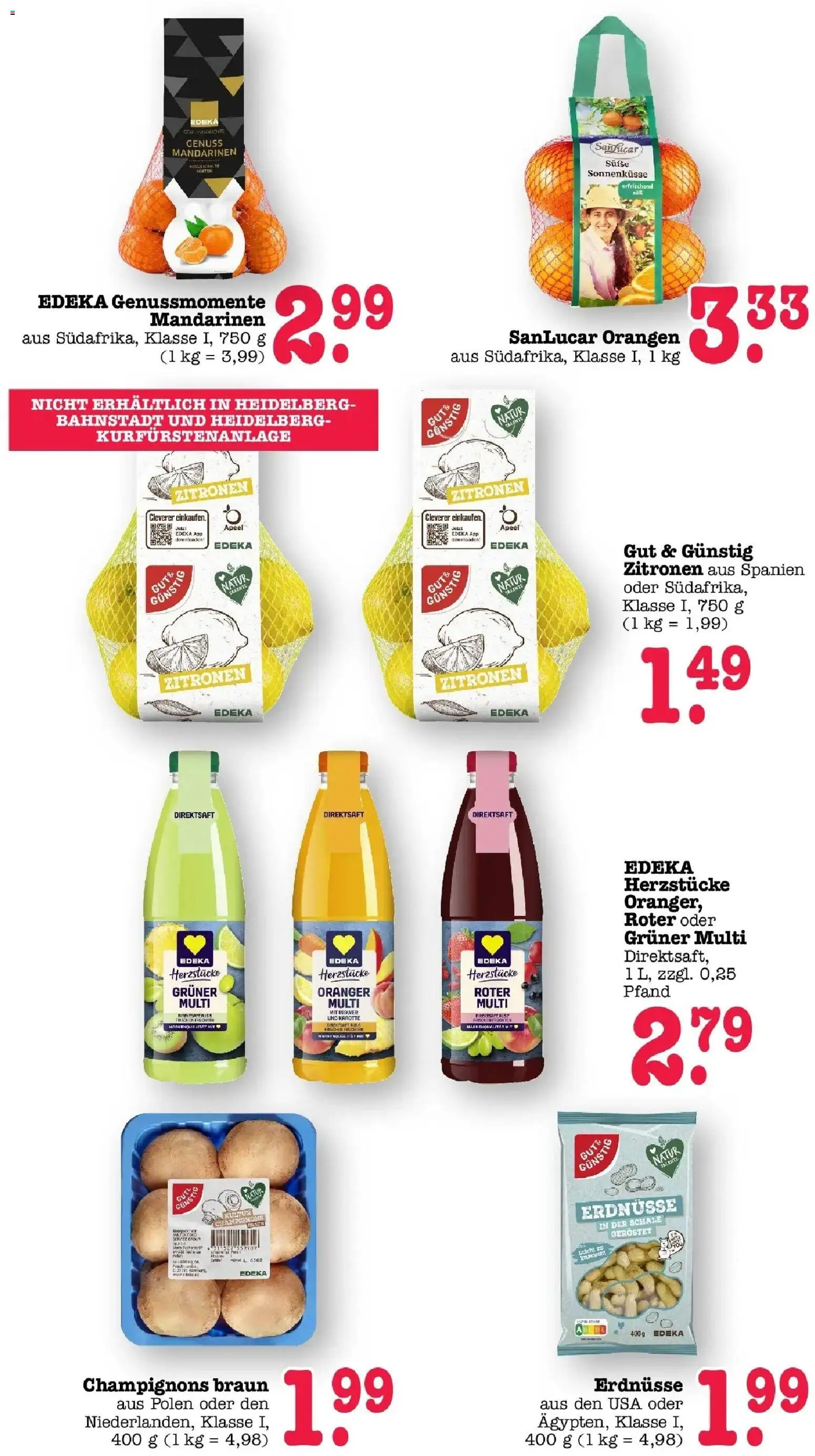 Marktkauf Prospekt Wörth Am Rhein (ab 07.09.2026) » Angebote online | Seite: 17 | Produkte: Erdnüsse, Mandarinen, Orangen, Champignons